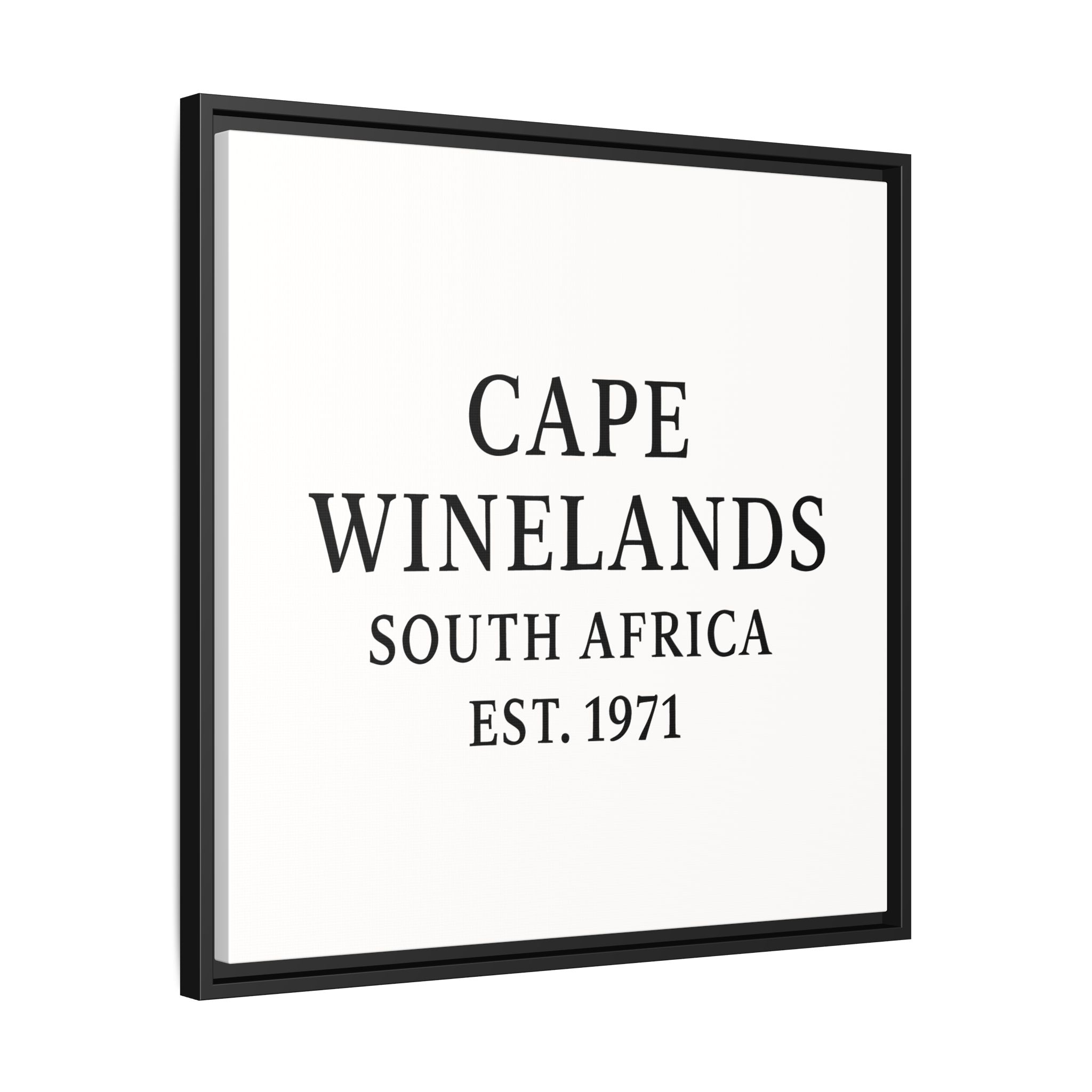 Framed Matte Canvas Art - Cape Winelands, South Africa - EST. 1971 - Image 6
