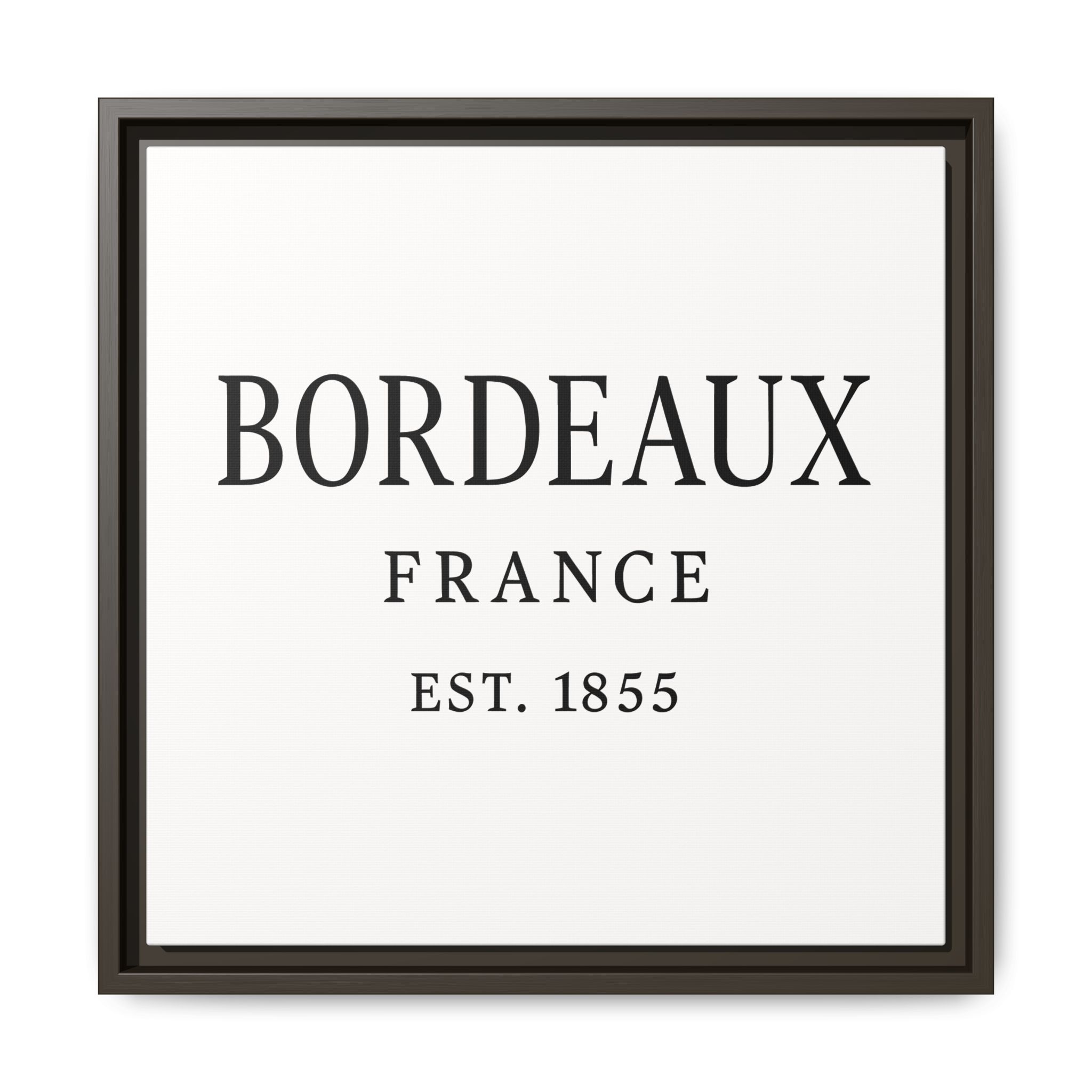 Bordeaux France Wine Region Typography Print – Black and White Vintage-Style Canvas Wall Art, Framed Winery Decor - Image 77