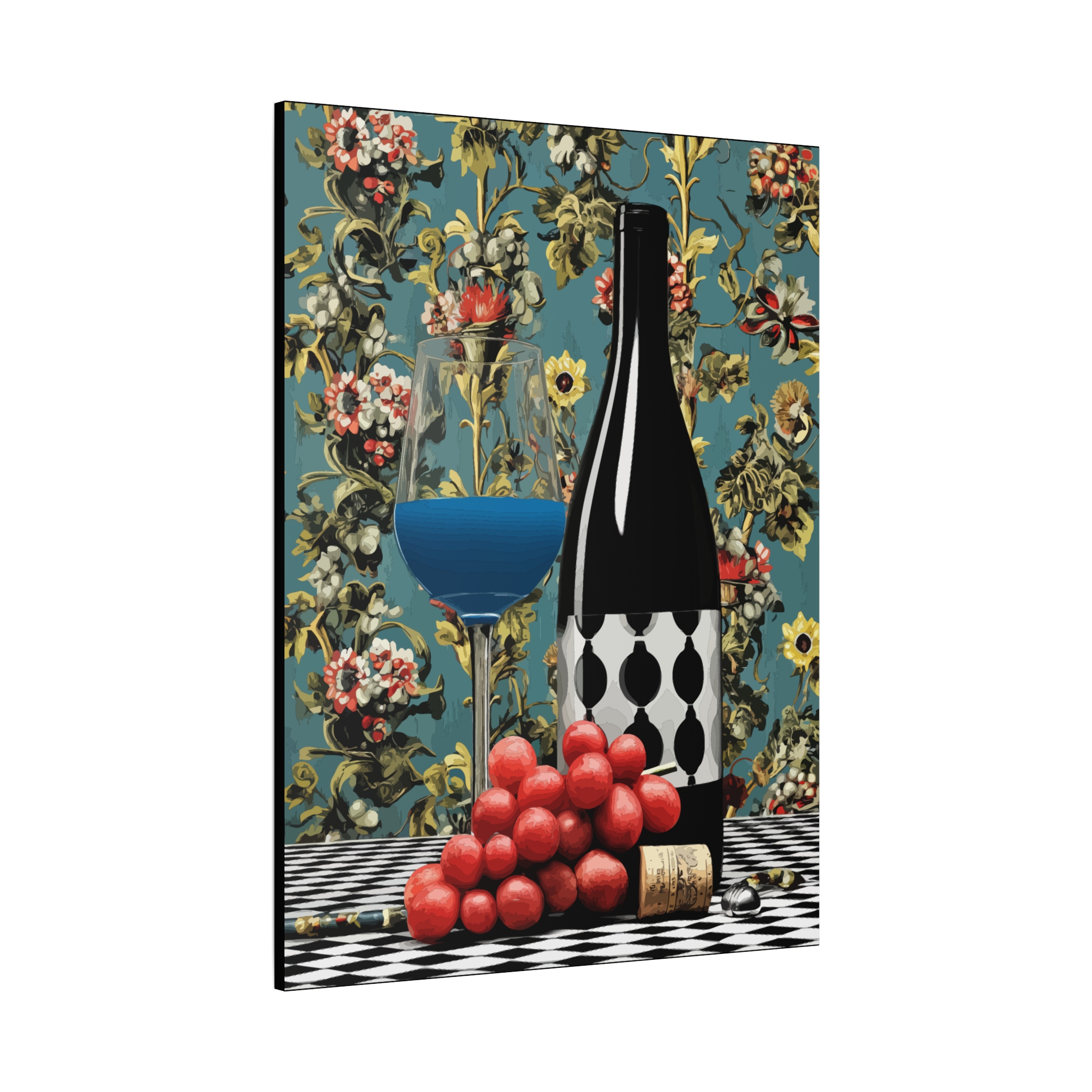 Vintage Wine Canvas Art – Colorful Floral Still Life Decoration - Image 10
