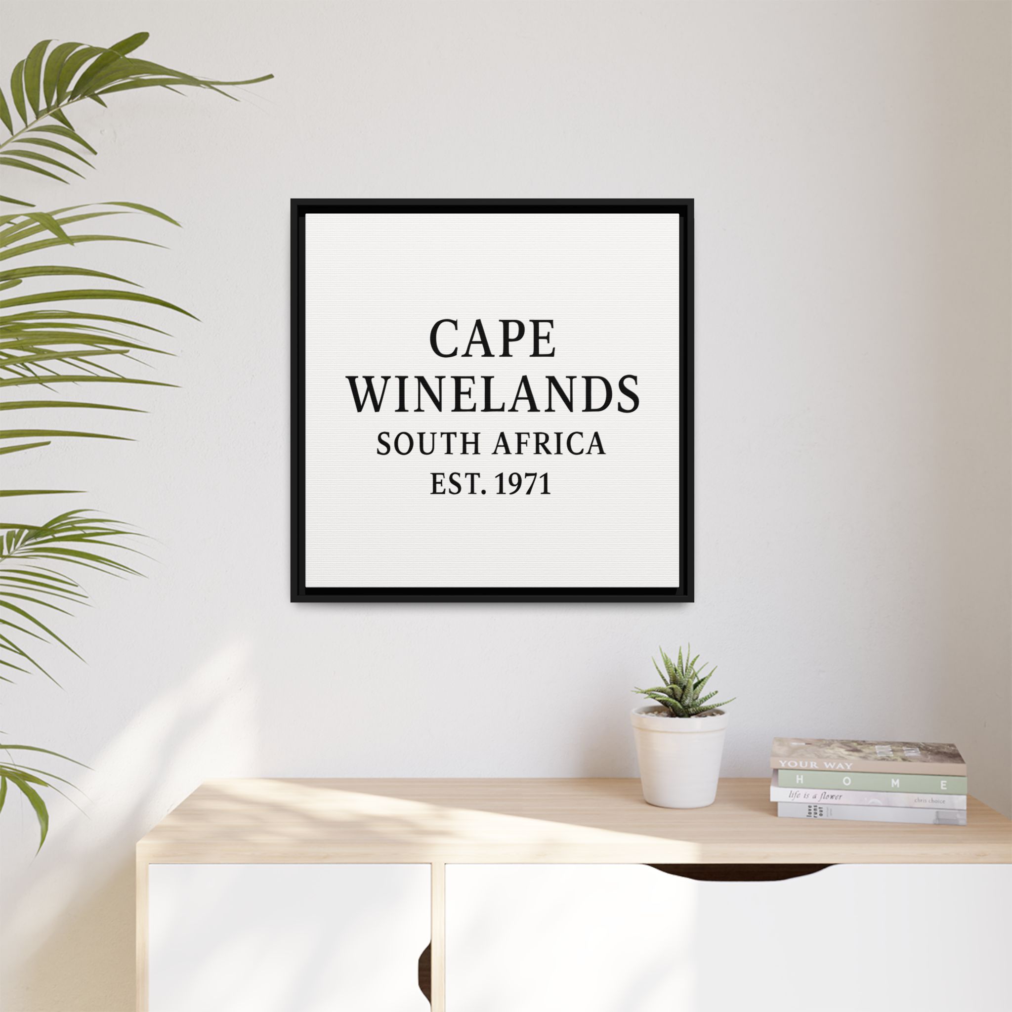Framed Matte Canvas Art - Cape Winelands, South Africa - EST. 1971 - Image 7