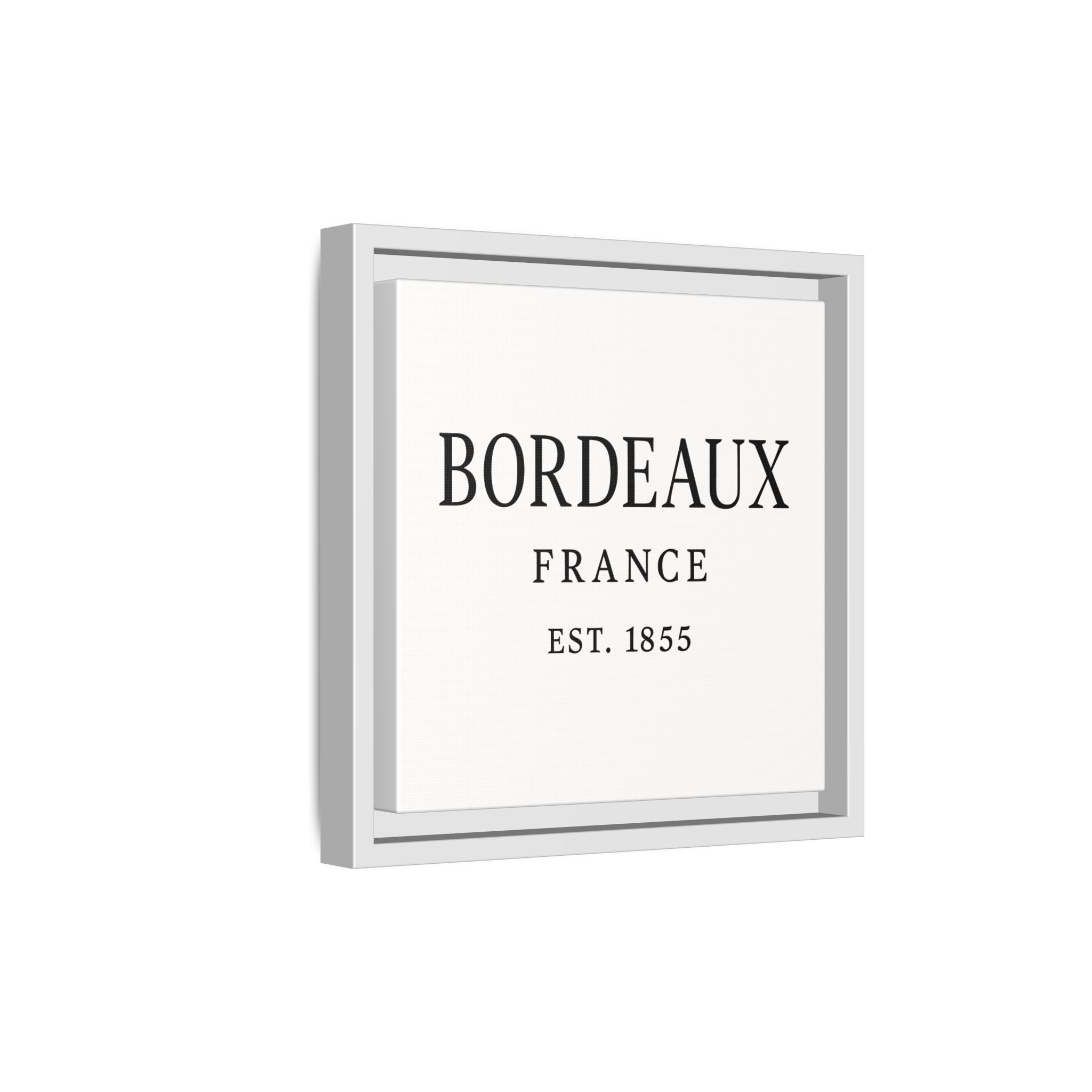 Bordeaux France Wine Region Typography Print – Black and White Vintage-Style Canvas Wall Art, Framed Winery Decor - Image 58