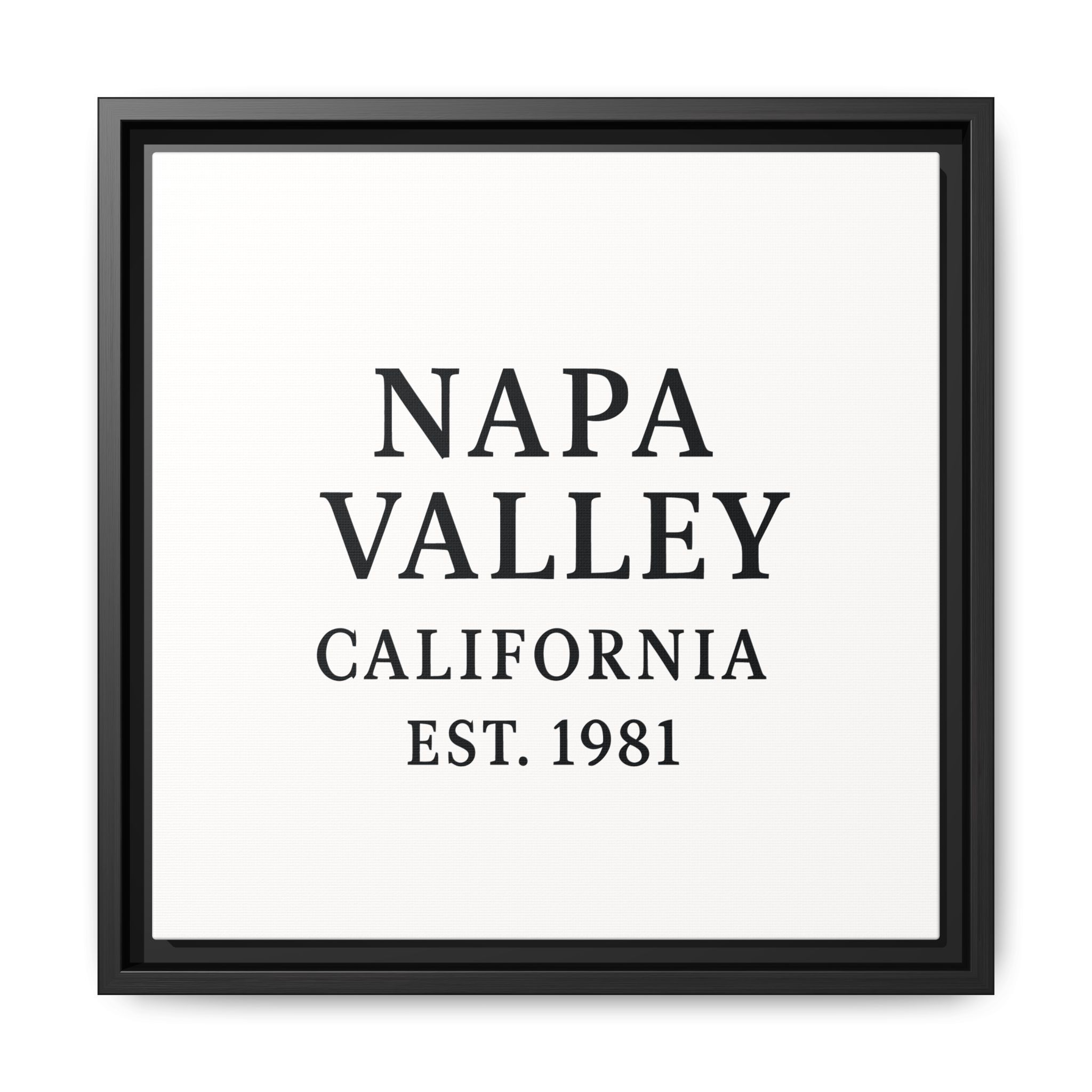 Napa Valley California Wine Region Typography Canvas Print for Kitchen, Bar, or Tasting Room Wall Decor