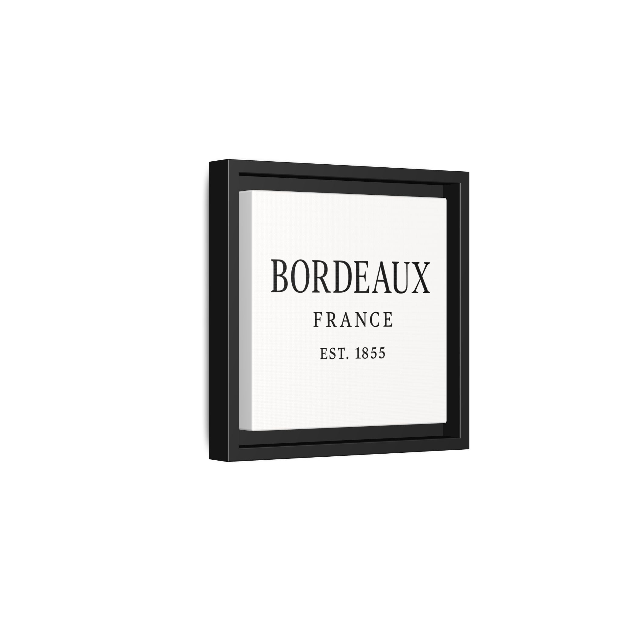 Bordeaux France Wine Region Typography Print – Black and White Vintage-Style Canvas Wall Art, Framed Winery Decor - Image 122