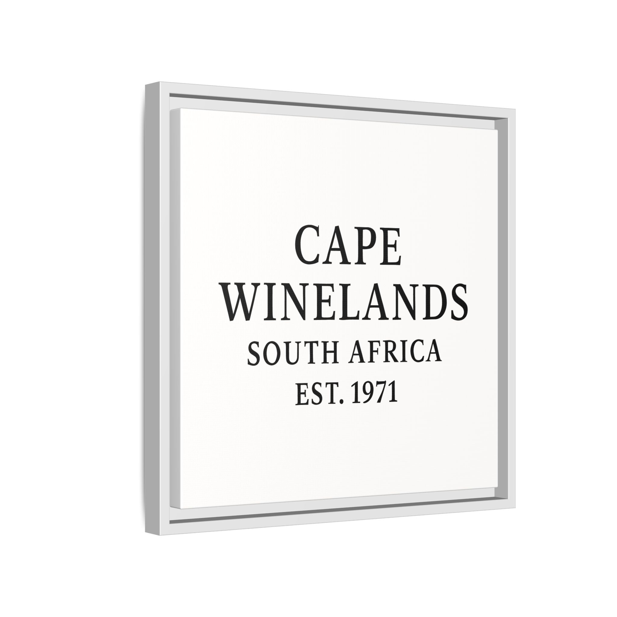 Framed Matte Canvas Art - Cape Winelands, South Africa - EST. 1971 - Image 82