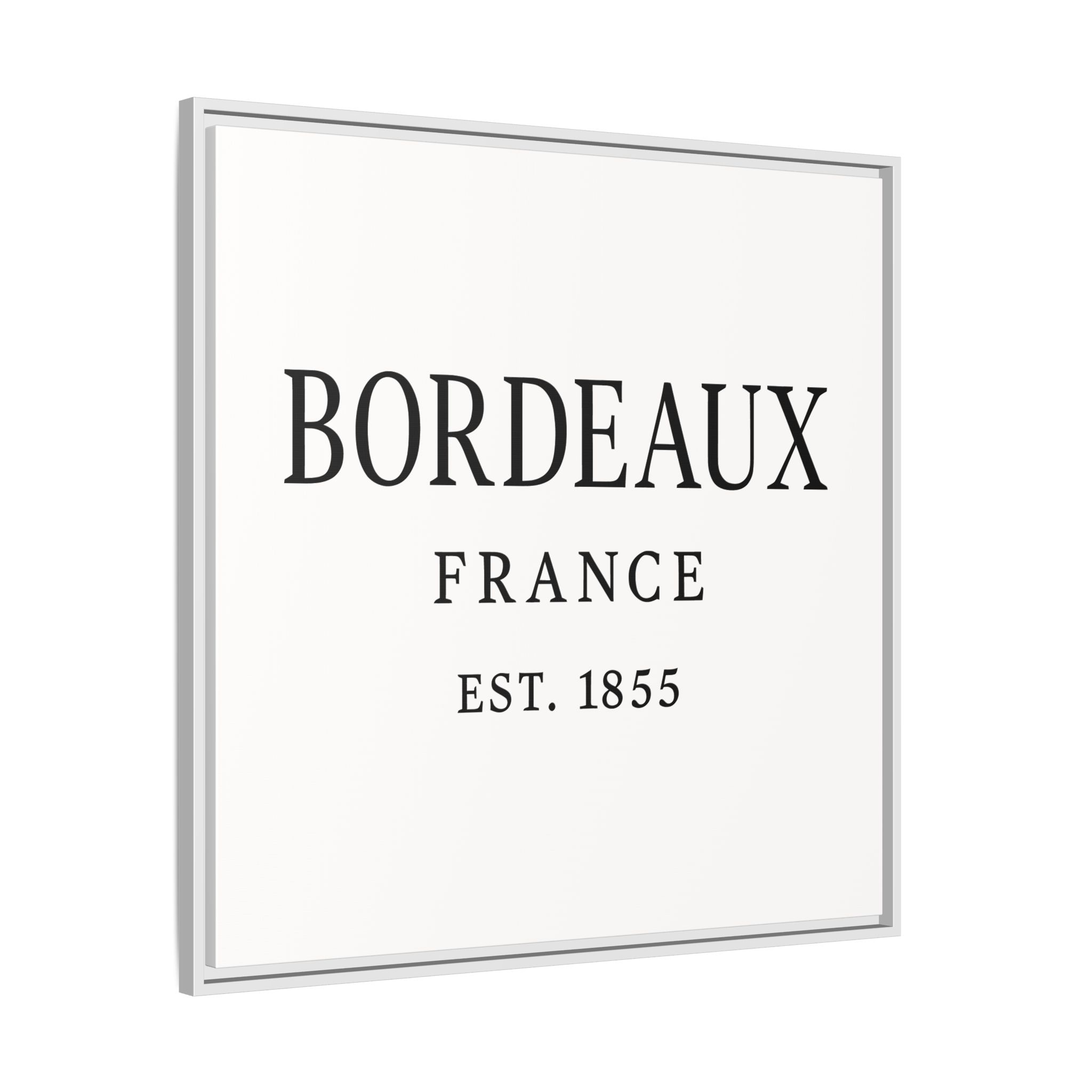 Bordeaux France Wine Region Typography Print – Black and White Vintage-Style Canvas Wall Art, Framed Winery Decor - Image 34