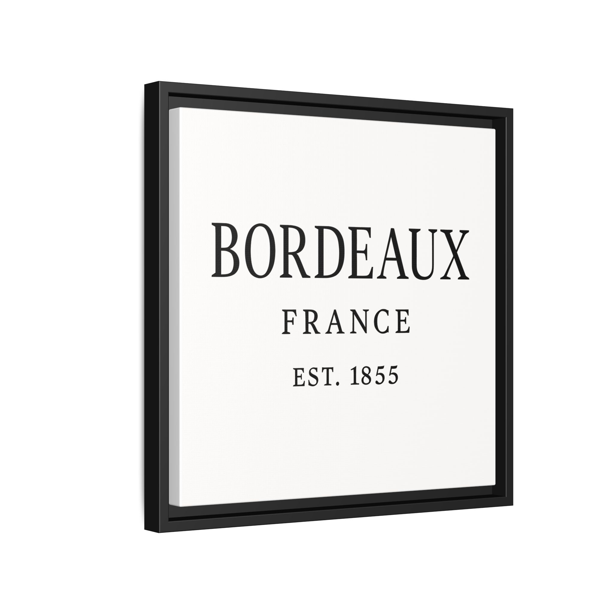 Bordeaux France Wine Region Typography Print – Black and White Vintage-Style Canvas Wall Art, Framed Winery Decor - Image 74