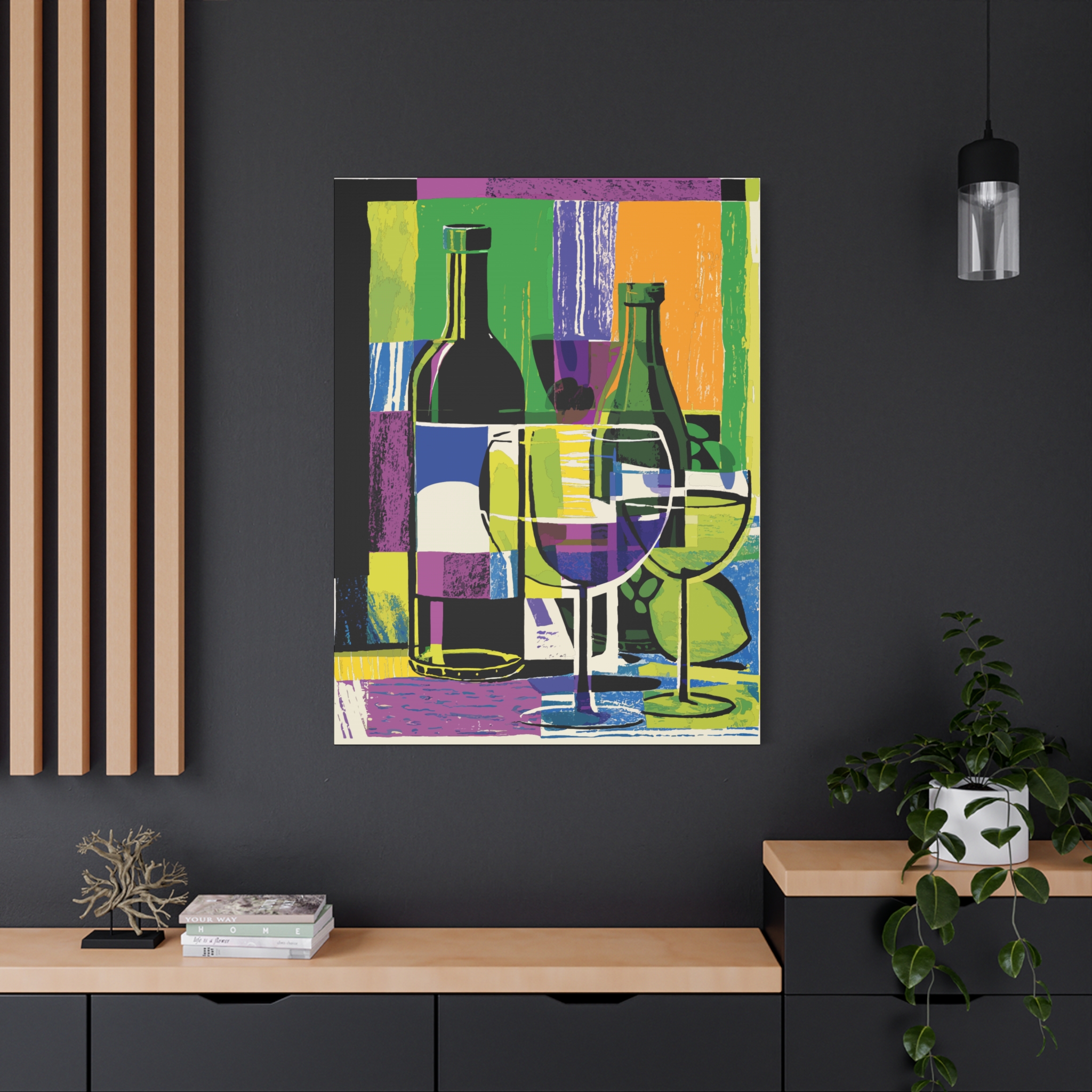 Vibrant Wine Art Canvas Print - Modern Abstract Decor - Image 12