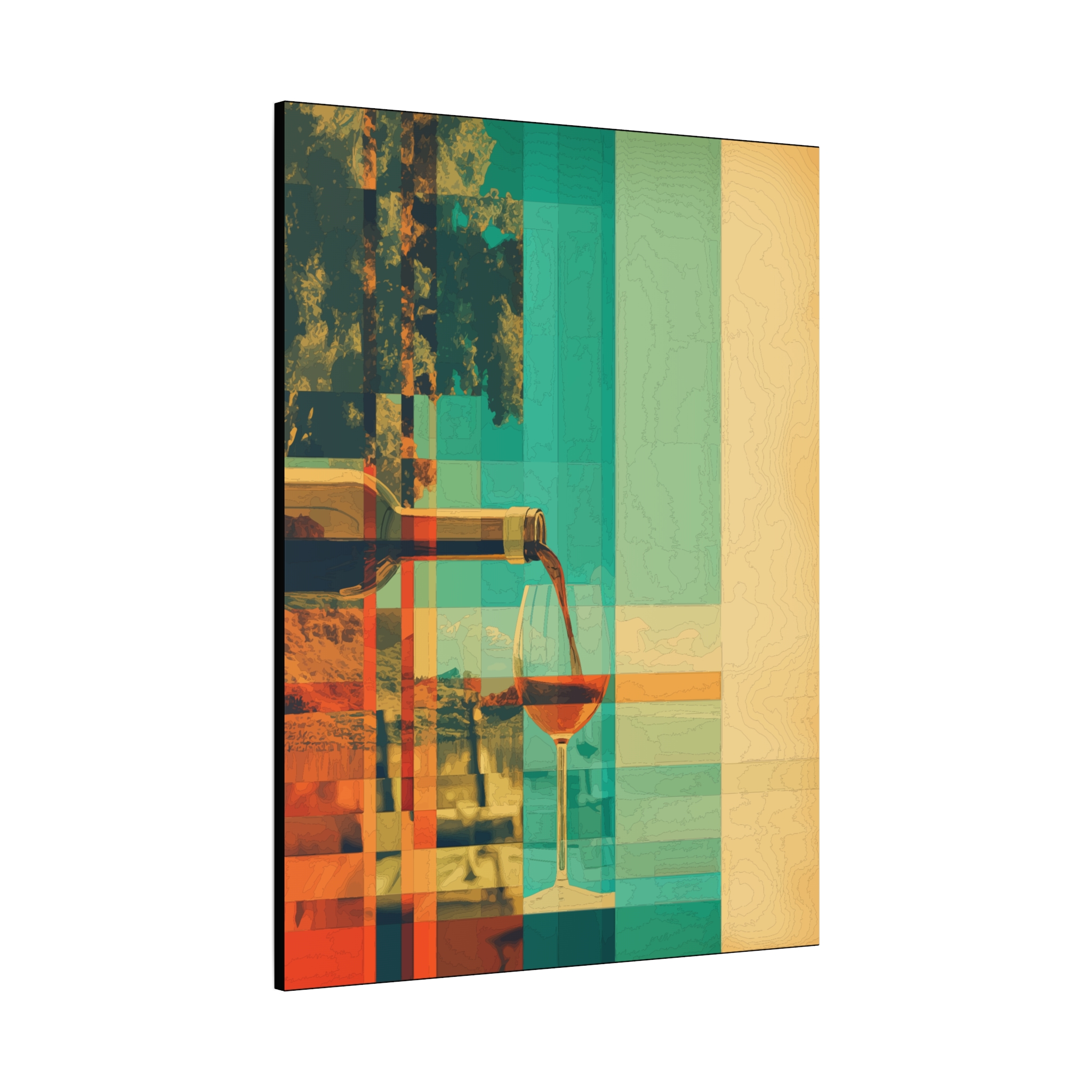 Colorful Wine Canvas Wall Art - Modern Abstract Design - Image 10