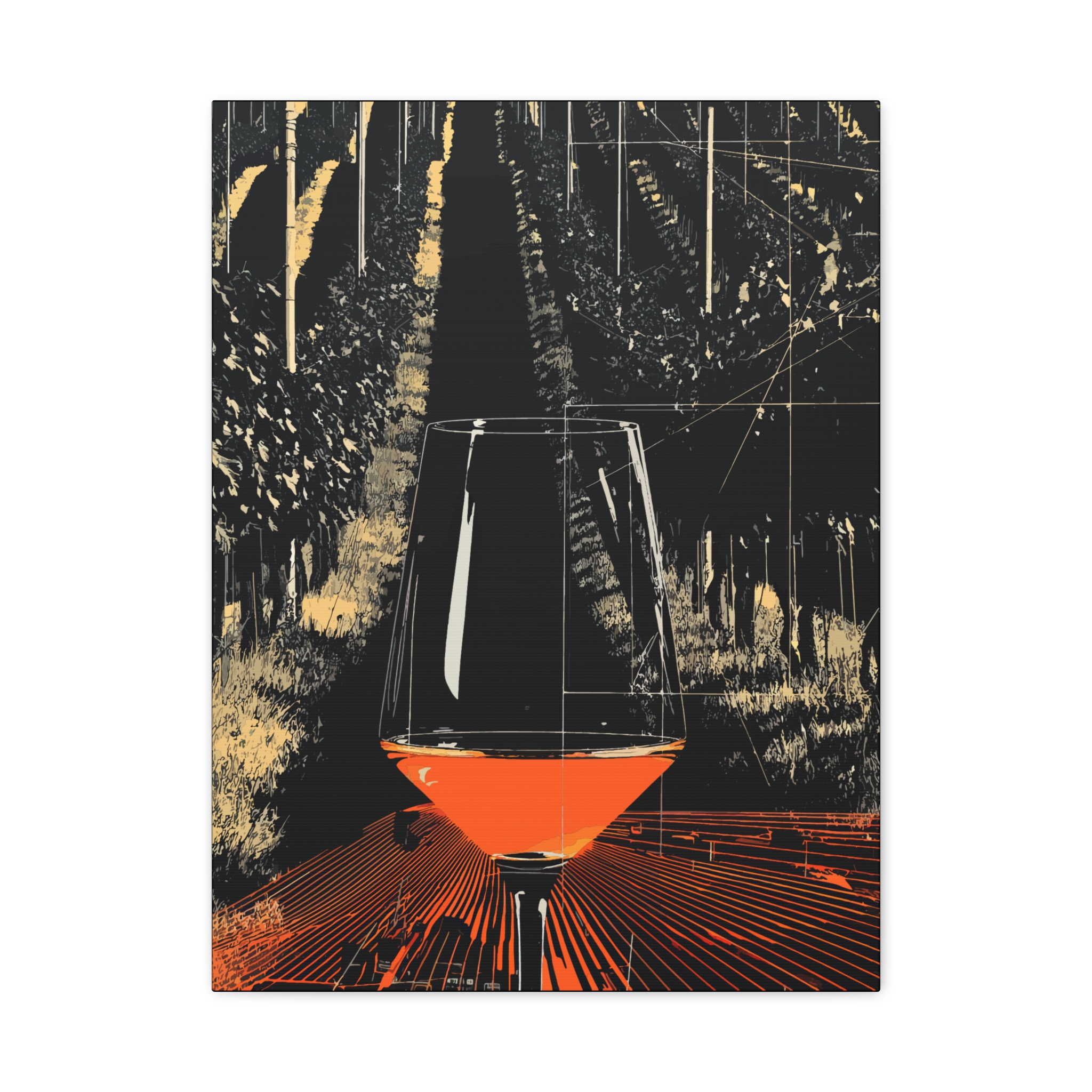 Wine Lover's Matte Canvas Art - Stretched Vineyard Artwork for Home Decor