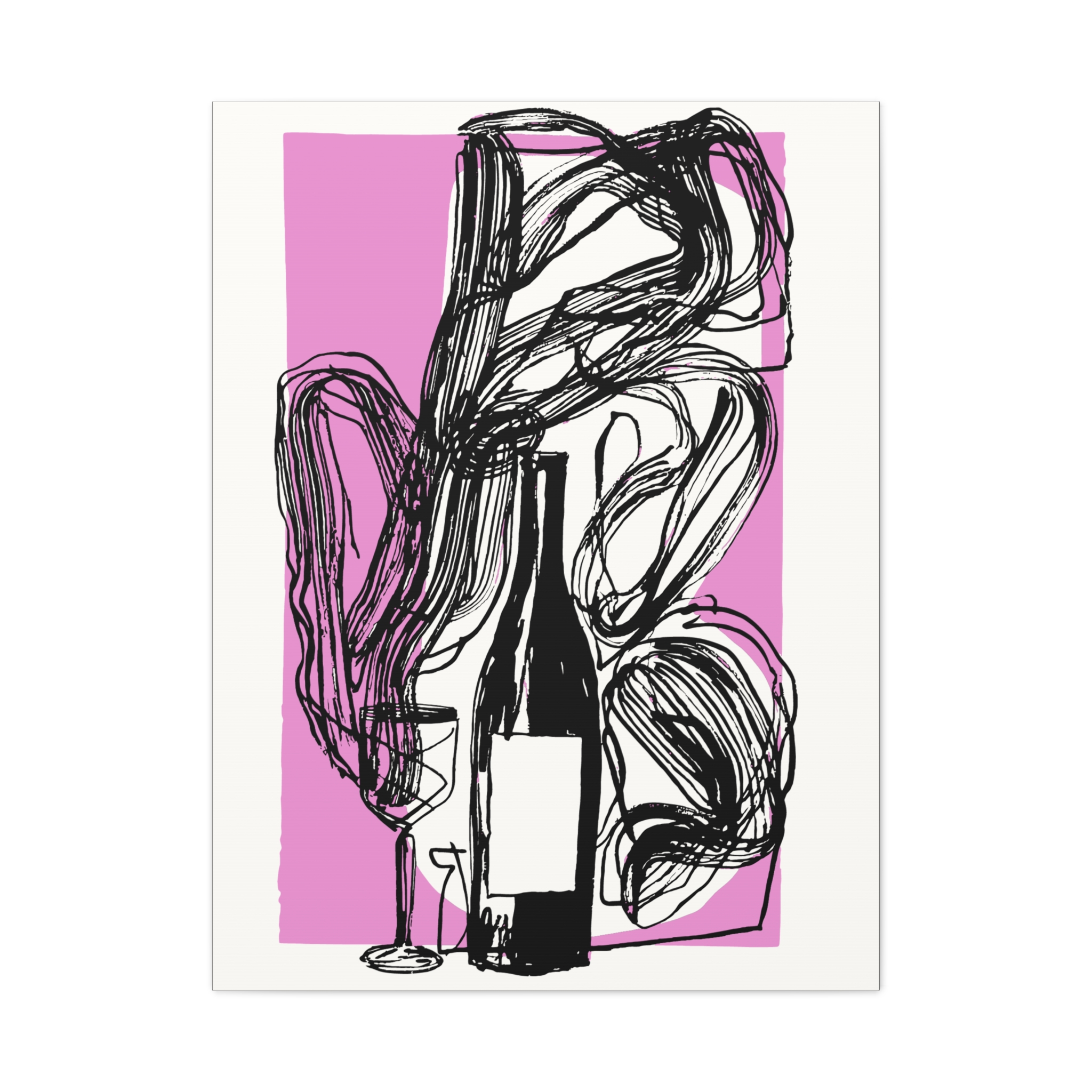 Modern Wine Art Canvas Print - Stylish Home Décor for Wine Lovers - Image 5