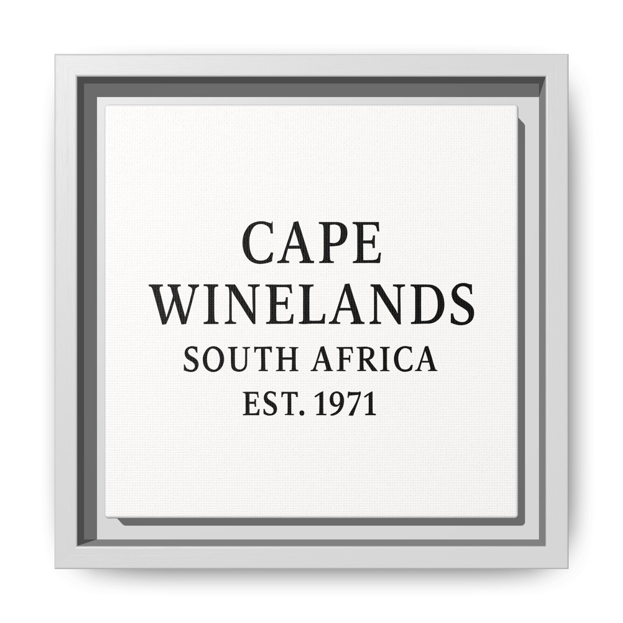 Framed Matte Canvas Art - Cape Winelands, South Africa - EST. 1971 - Image 129