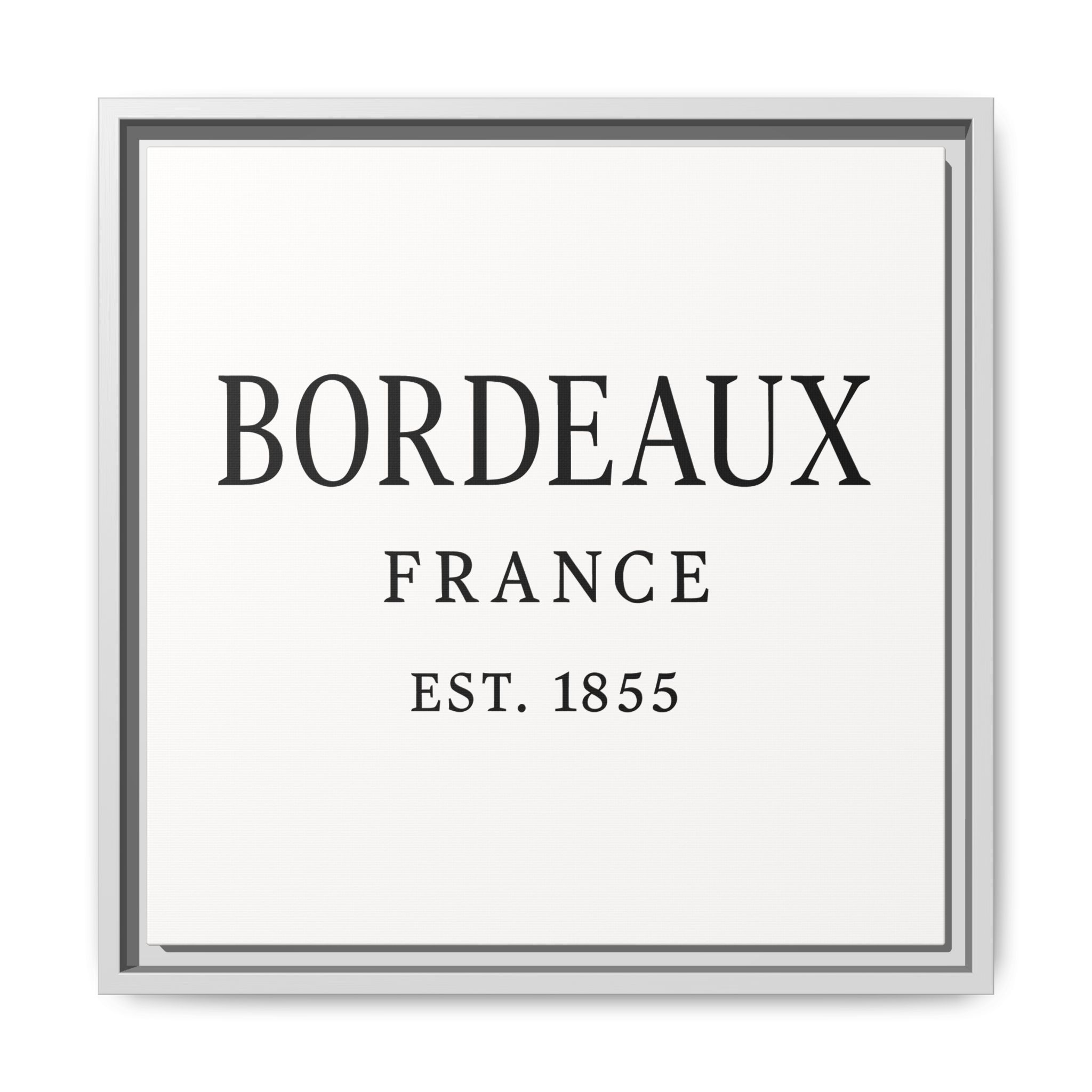 Bordeaux France Wine Region Typography Print – Black and White Vintage-Style Canvas Wall Art, Framed Winery Decor - Image 81