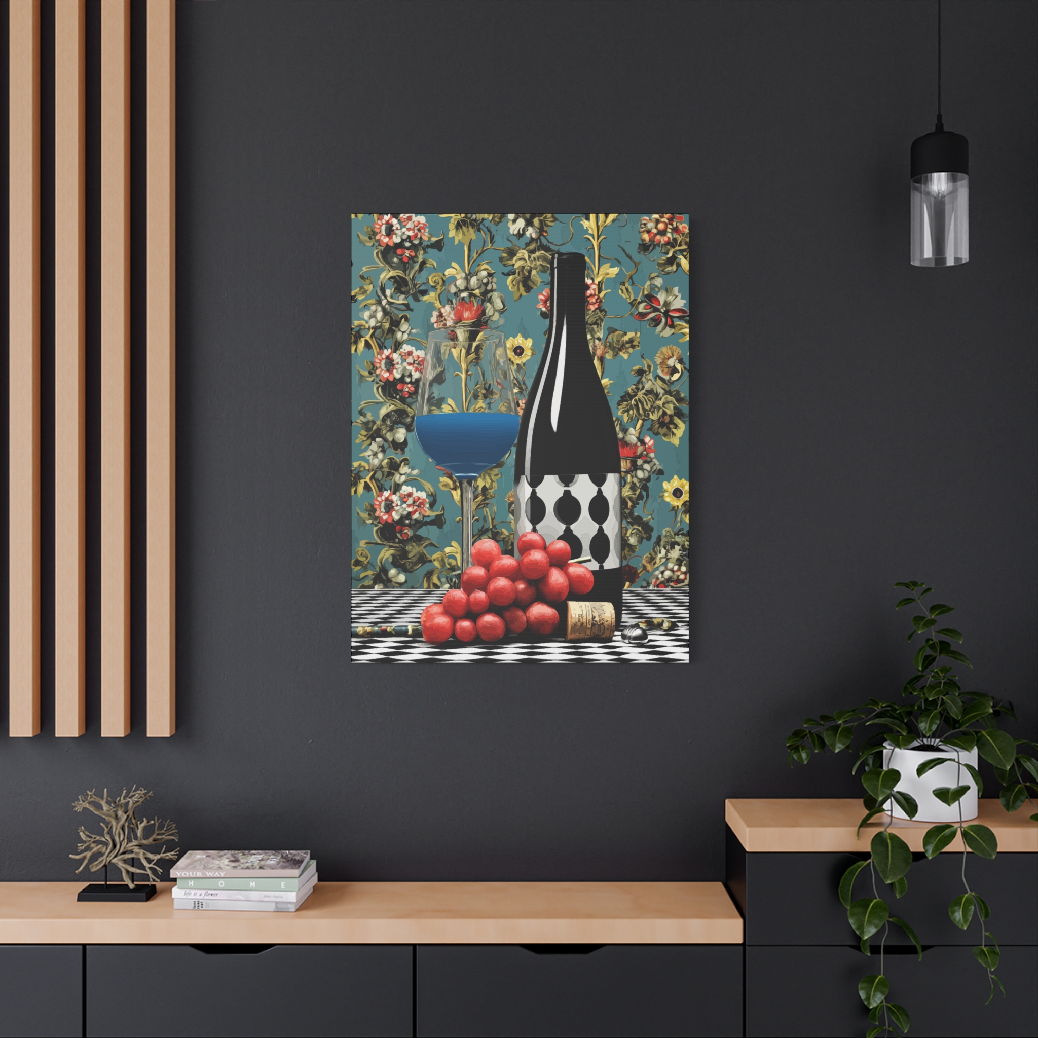 Vintage Wine Canvas Art – Colorful Floral Still Life Decoration - Image 8