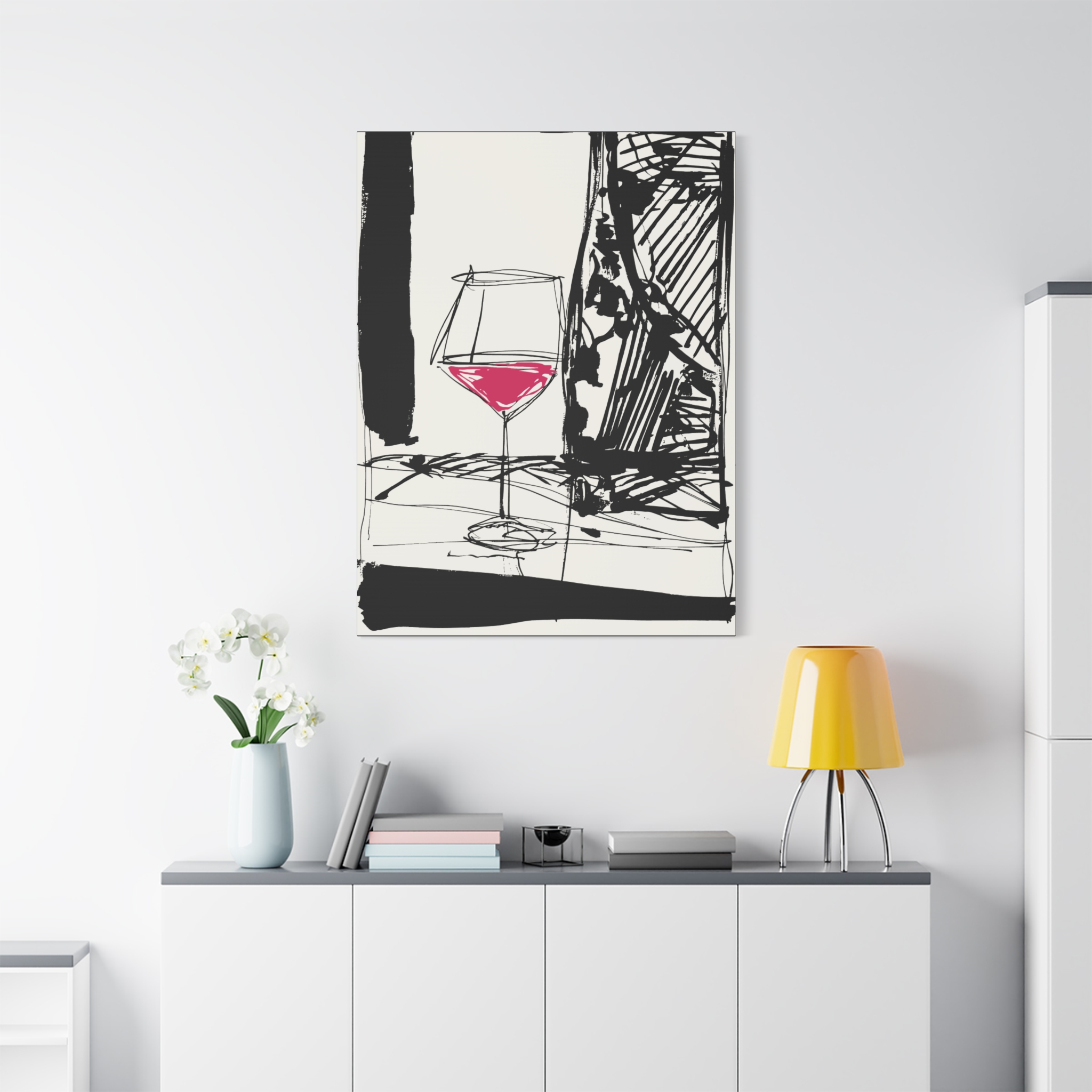 Modern Wine Glass Art Canvas Print - Chic Wall Decor for Home or Bar - Image 11