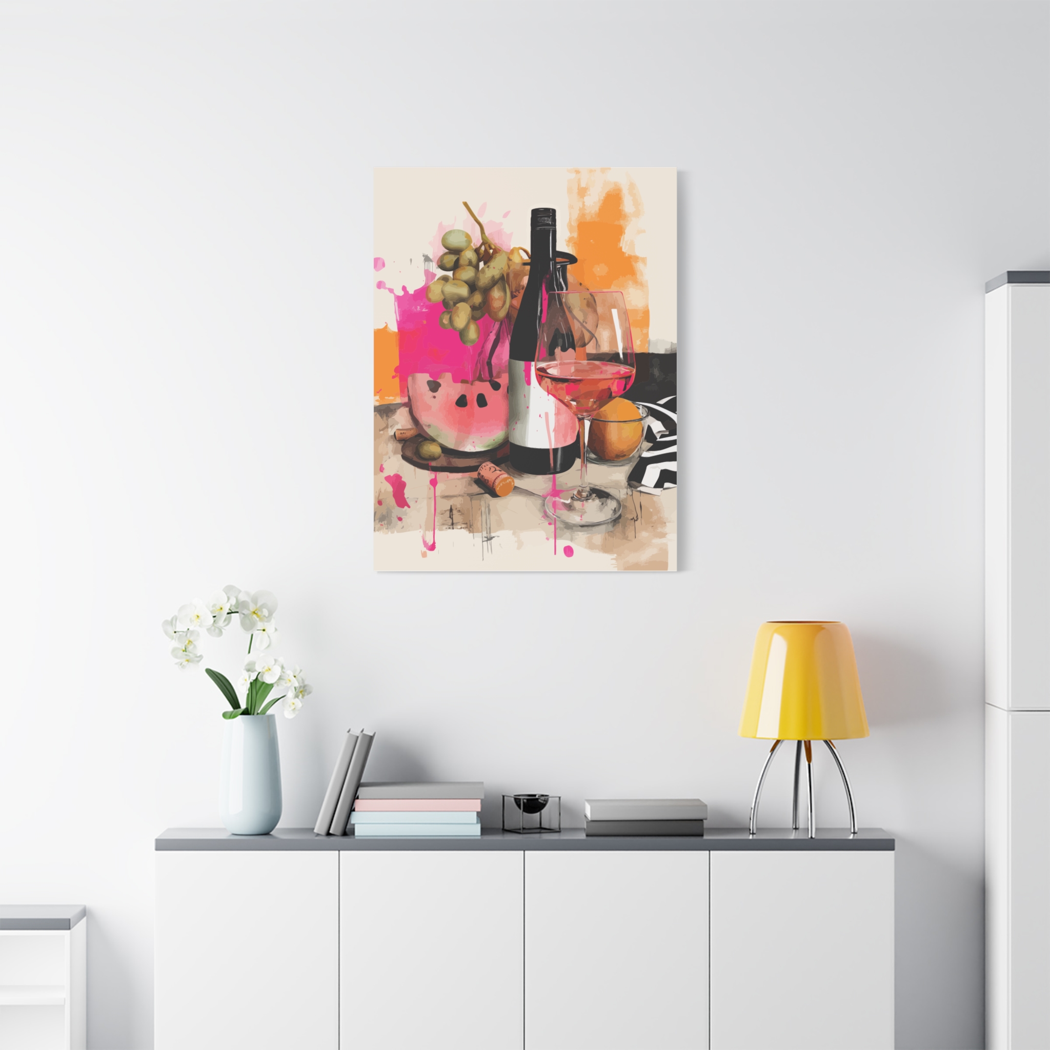 Vibrant Fruit & Wine Canvas Art - Colorful Wall Decor for Wine Lovers - Image 7