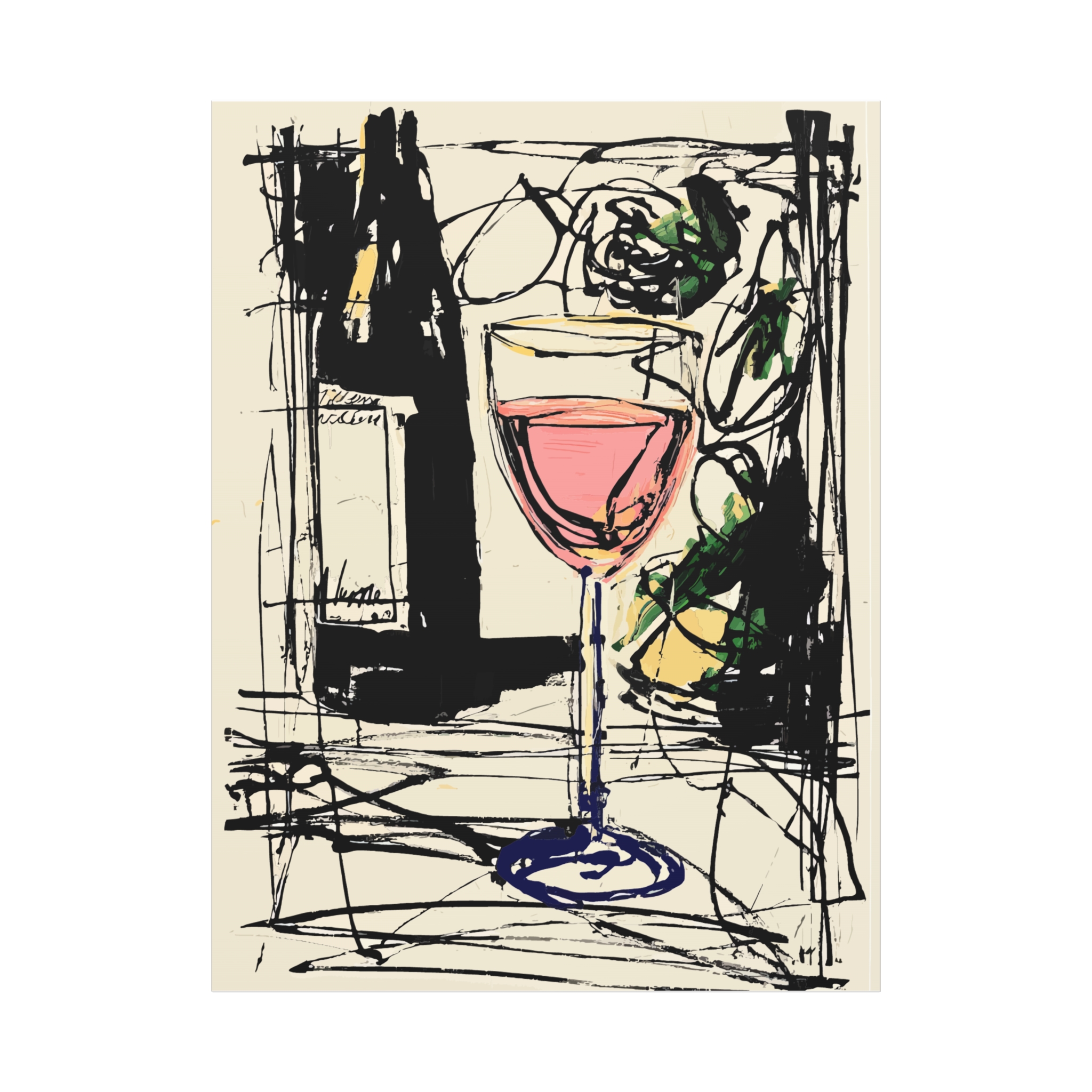 Wine-Themed Matte Canvas Art for Home Decor - Image 9