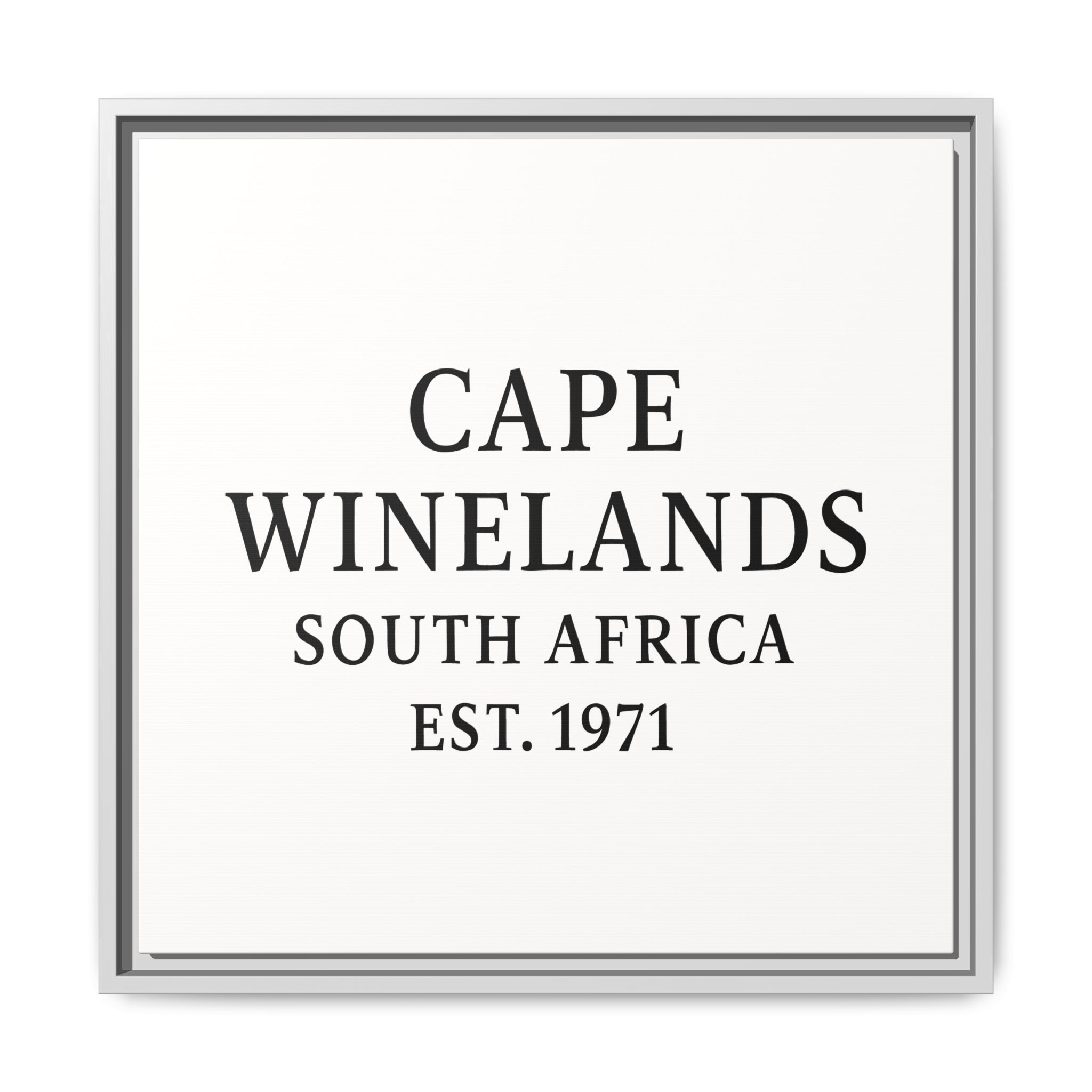 Framed Matte Canvas Art - Cape Winelands, South Africa - EST. 1971 - Image 93