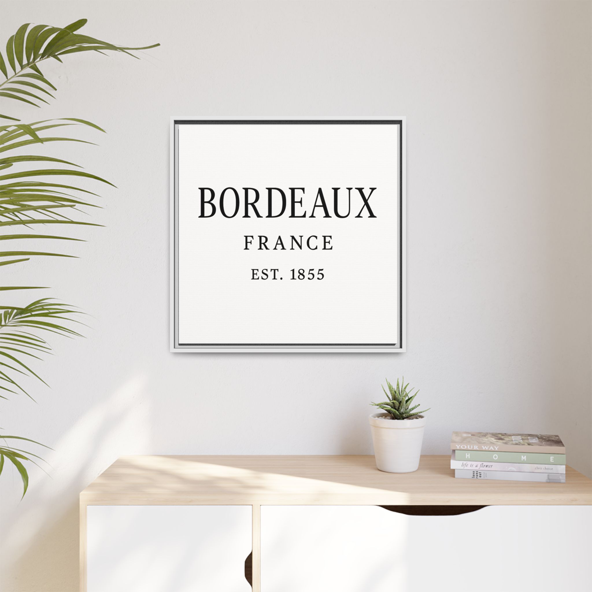 Bordeaux France Wine Region Typography Print – Black and White Vintage-Style Canvas Wall Art, Framed Winery Decor - Image 27