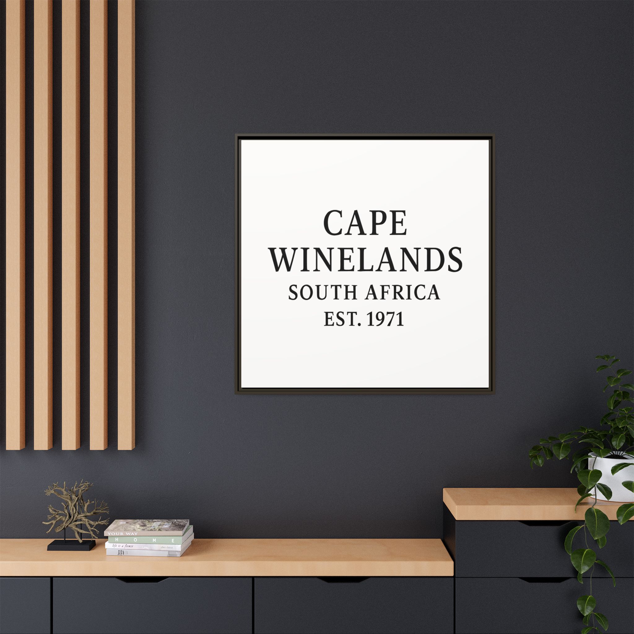 Framed Matte Canvas Art - Cape Winelands, South Africa - EST. 1971 - Image 116