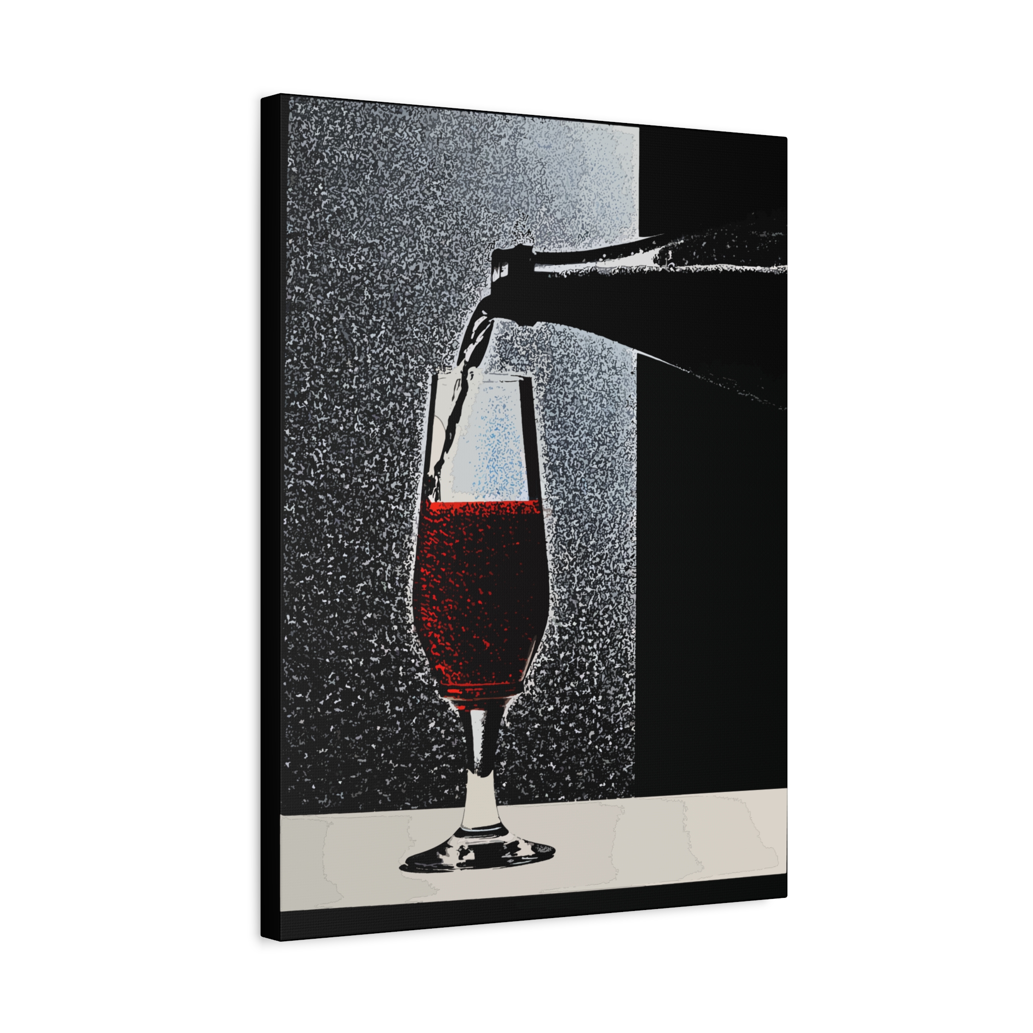 Vintage Champagne Art Print - Matte Canvas Wall Decor - Image 2