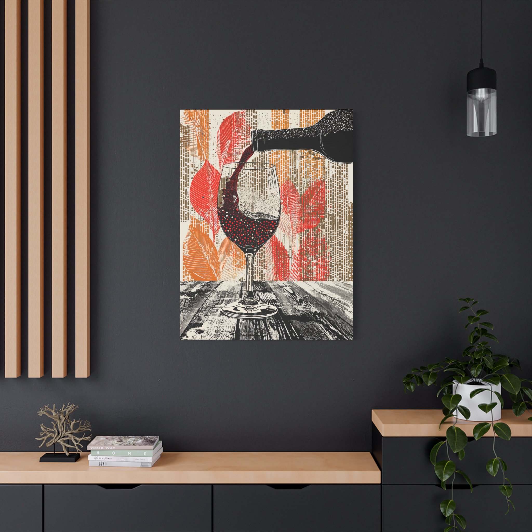 Wine Lovers Canvas Art - Vibrant Wine Bottle & Glass Decor - Image 8