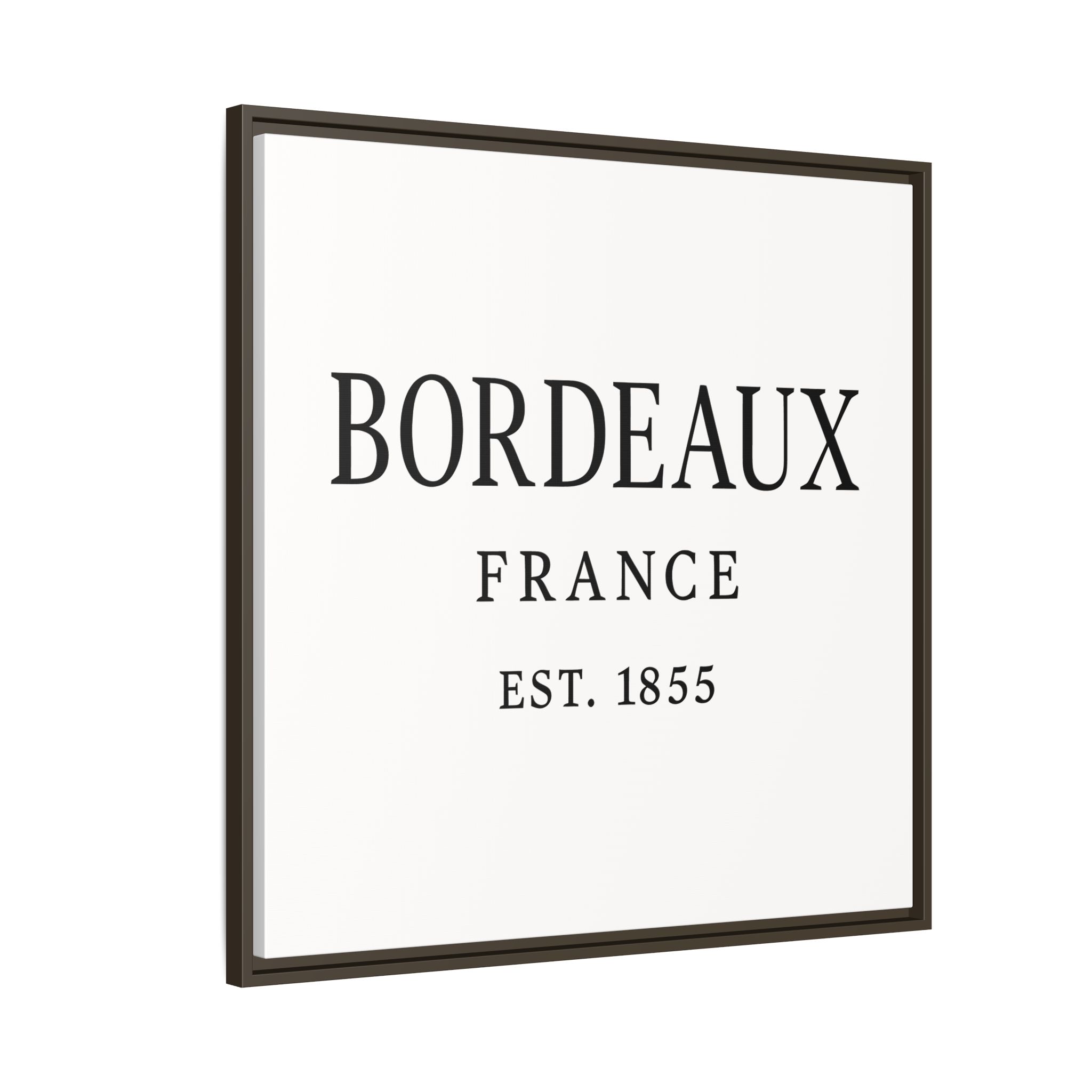 Bordeaux France Wine Region Typography Print – Black and White Vintage-Style Canvas Wall Art, Framed Winery Decor - Image 102