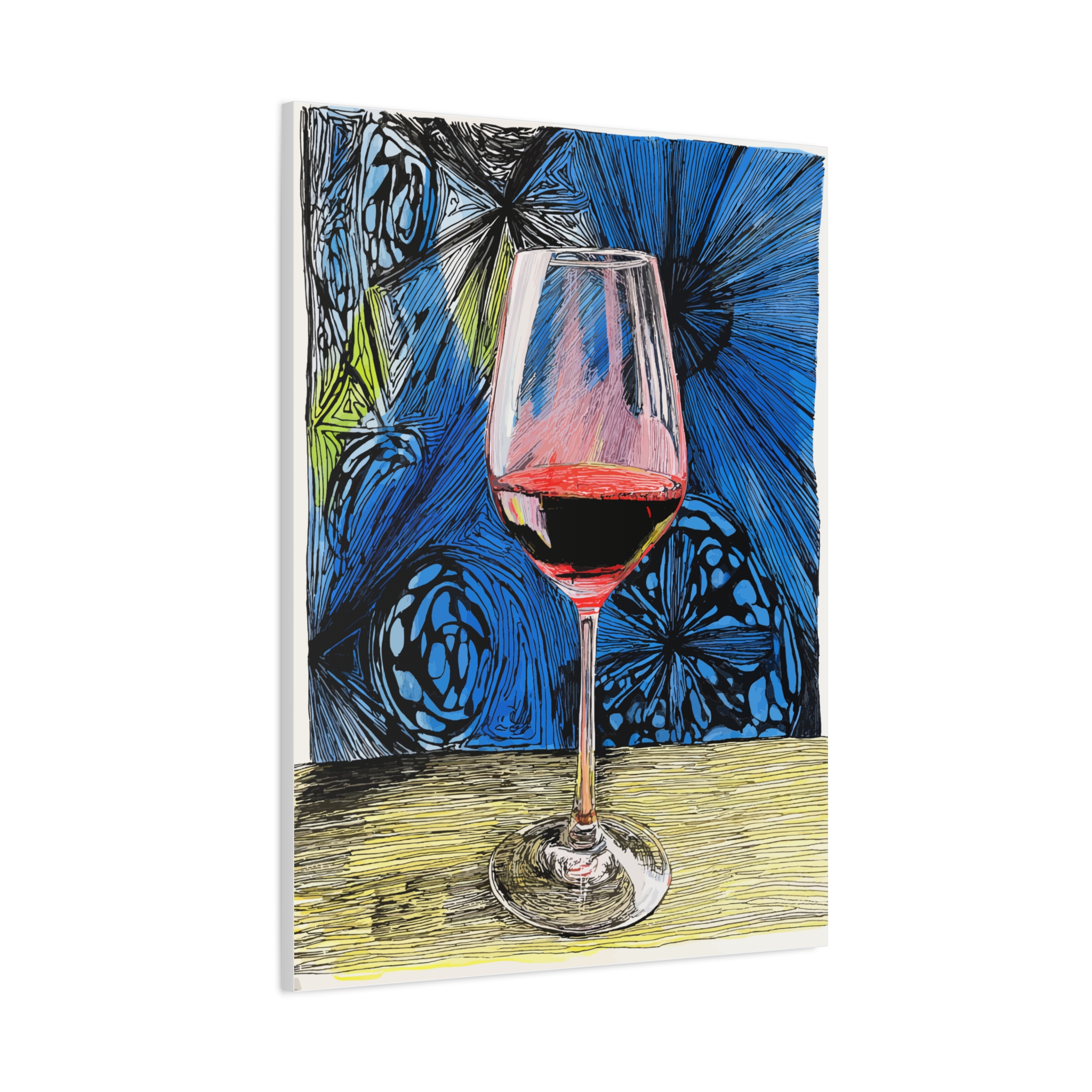 Artistic Canvas Wall Decor - Abstract Wine Glass Art - Image 6