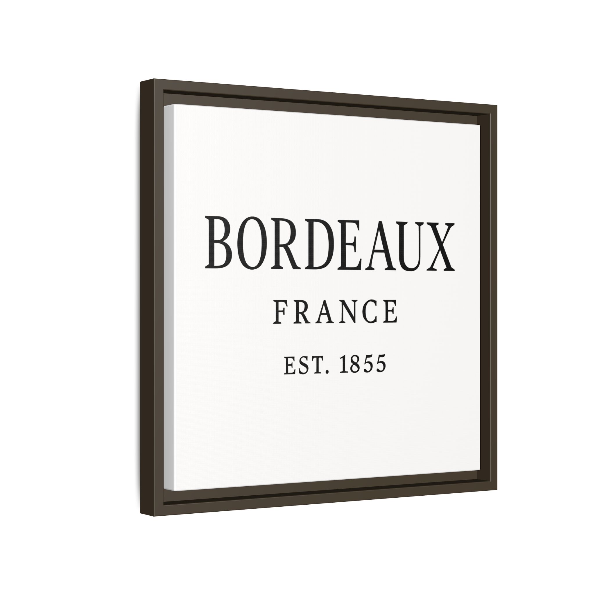 Bordeaux France Wine Region Typography Print – Black and White Vintage-Style Canvas Wall Art, Framed Winery Decor - Image 78