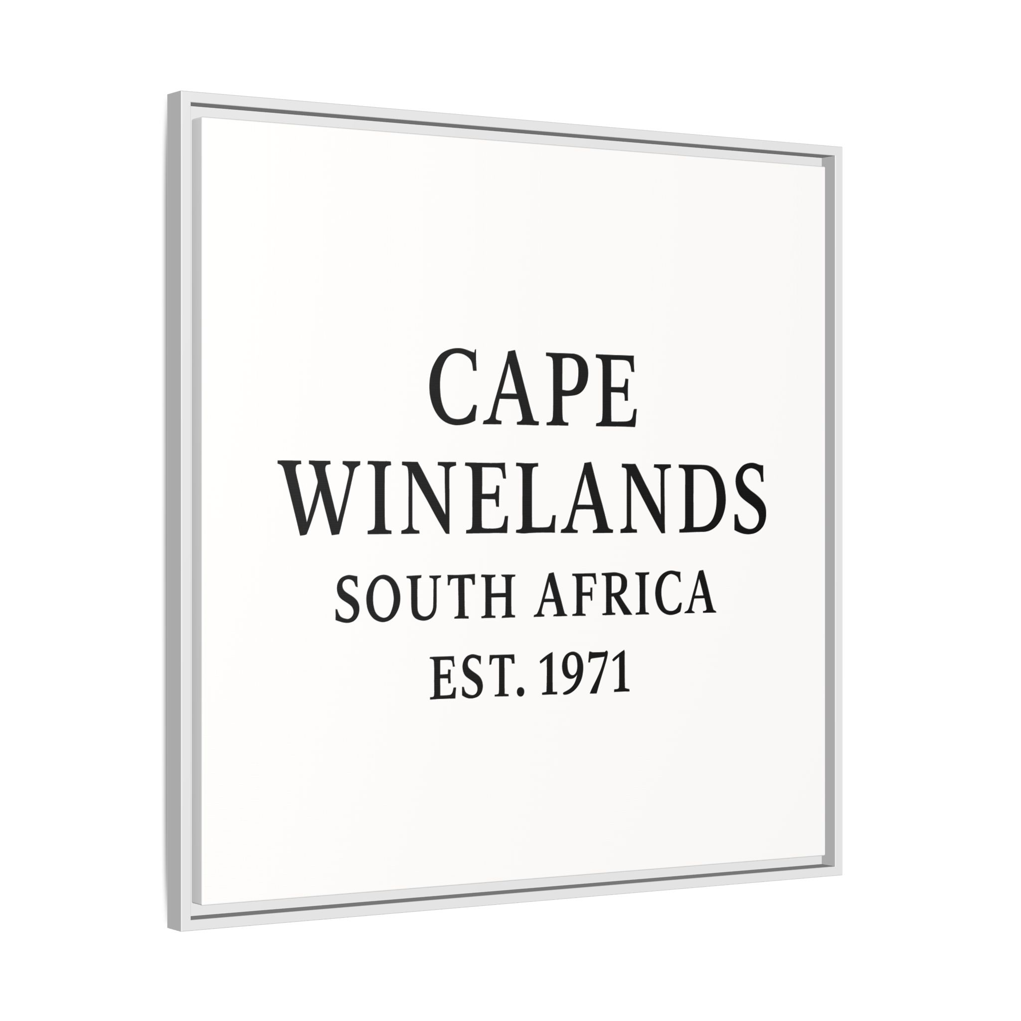 Framed Matte Canvas Art - Cape Winelands, South Africa - EST. 1971 - Image 34