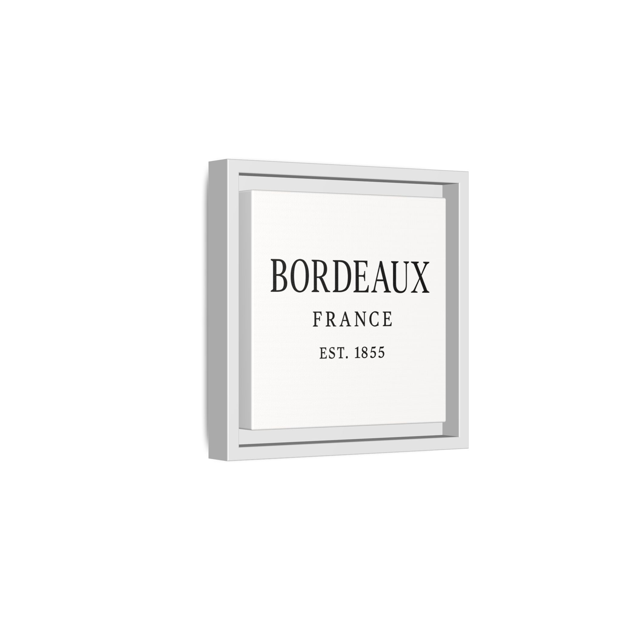 Bordeaux France Wine Region Typography Print – Black and White Vintage-Style Canvas Wall Art, Framed Winery Decor - Image 130