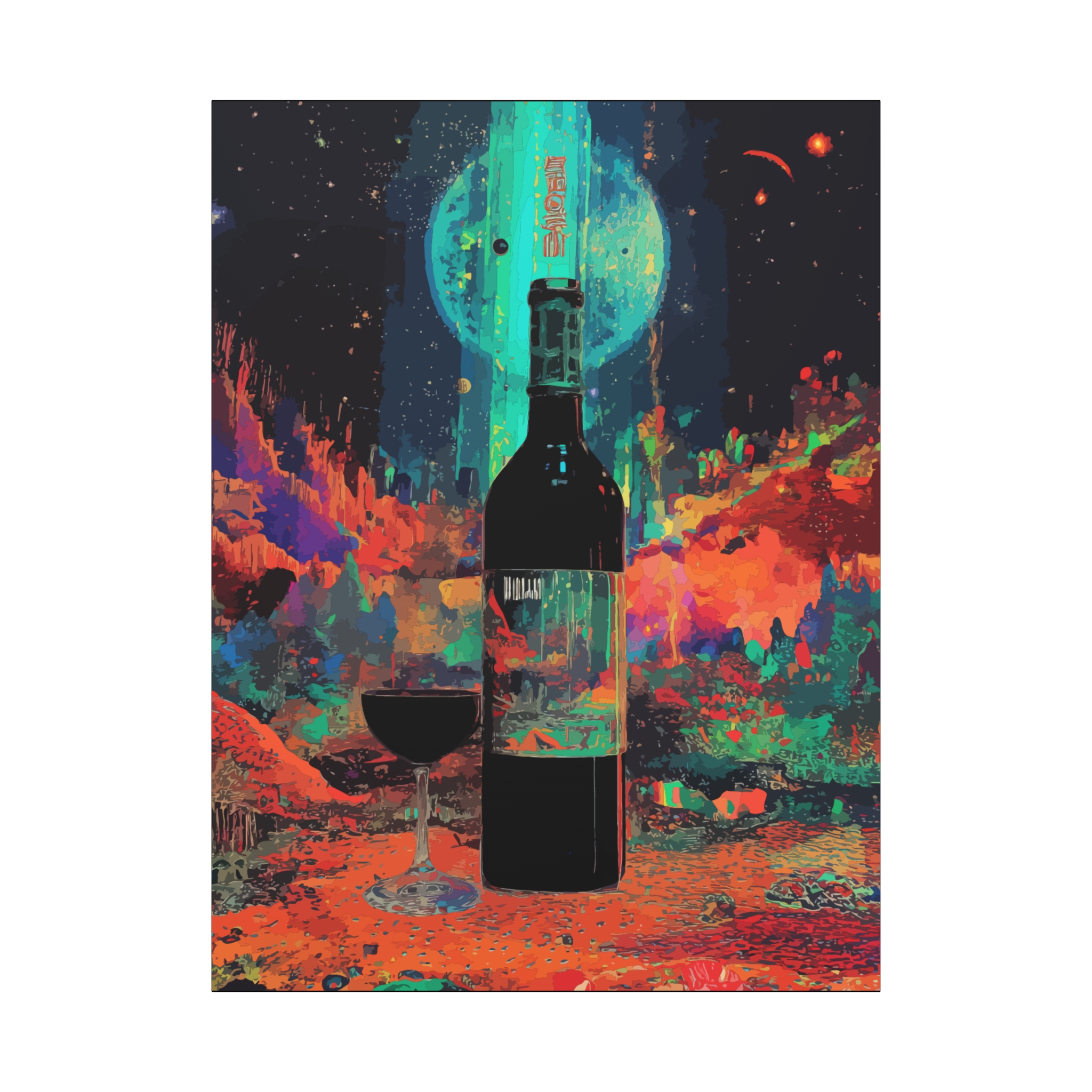 Vibrant Wine-Themed Canvas Art Print - 1.25" Stretched Wall Decor for Home & Celebrations - Image 9