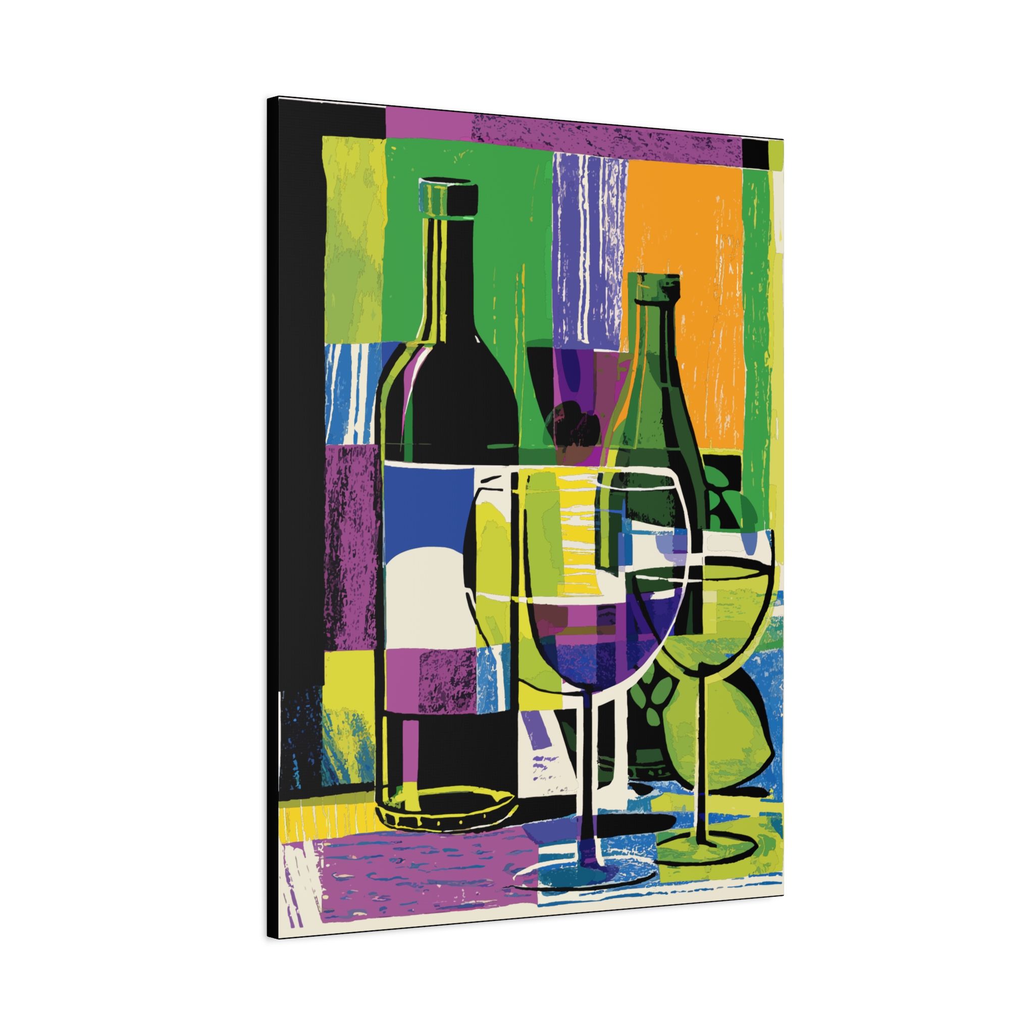 Vibrant Wine Art Canvas Print - Modern Abstract Decor - Image 6