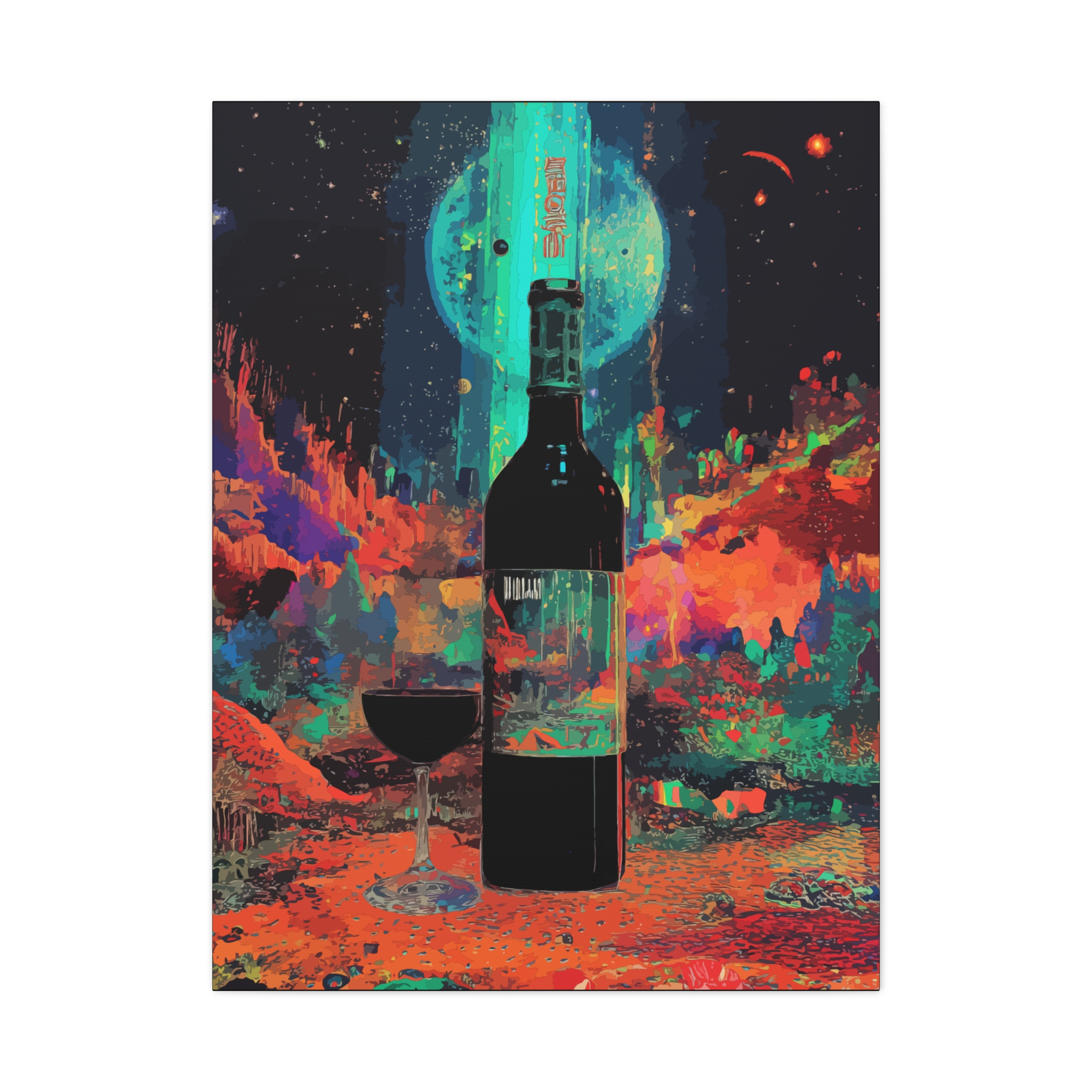 Vibrant Wine-Themed Canvas Art Print - 1.25" Stretched Wall Decor for Home & Celebrations - Image 5
