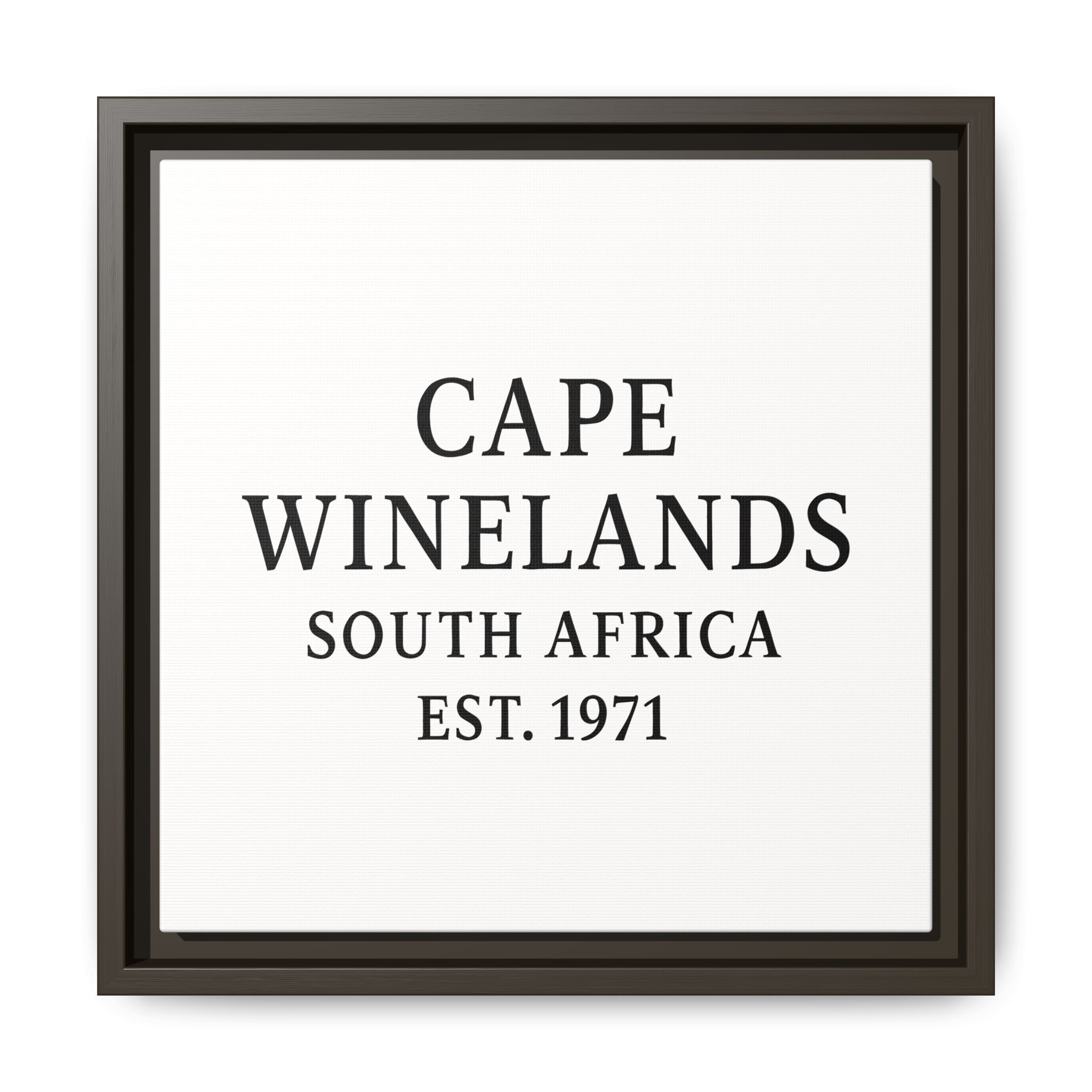 Framed Matte Canvas Art - Cape Winelands, South Africa - EST. 1971 - Image 65
