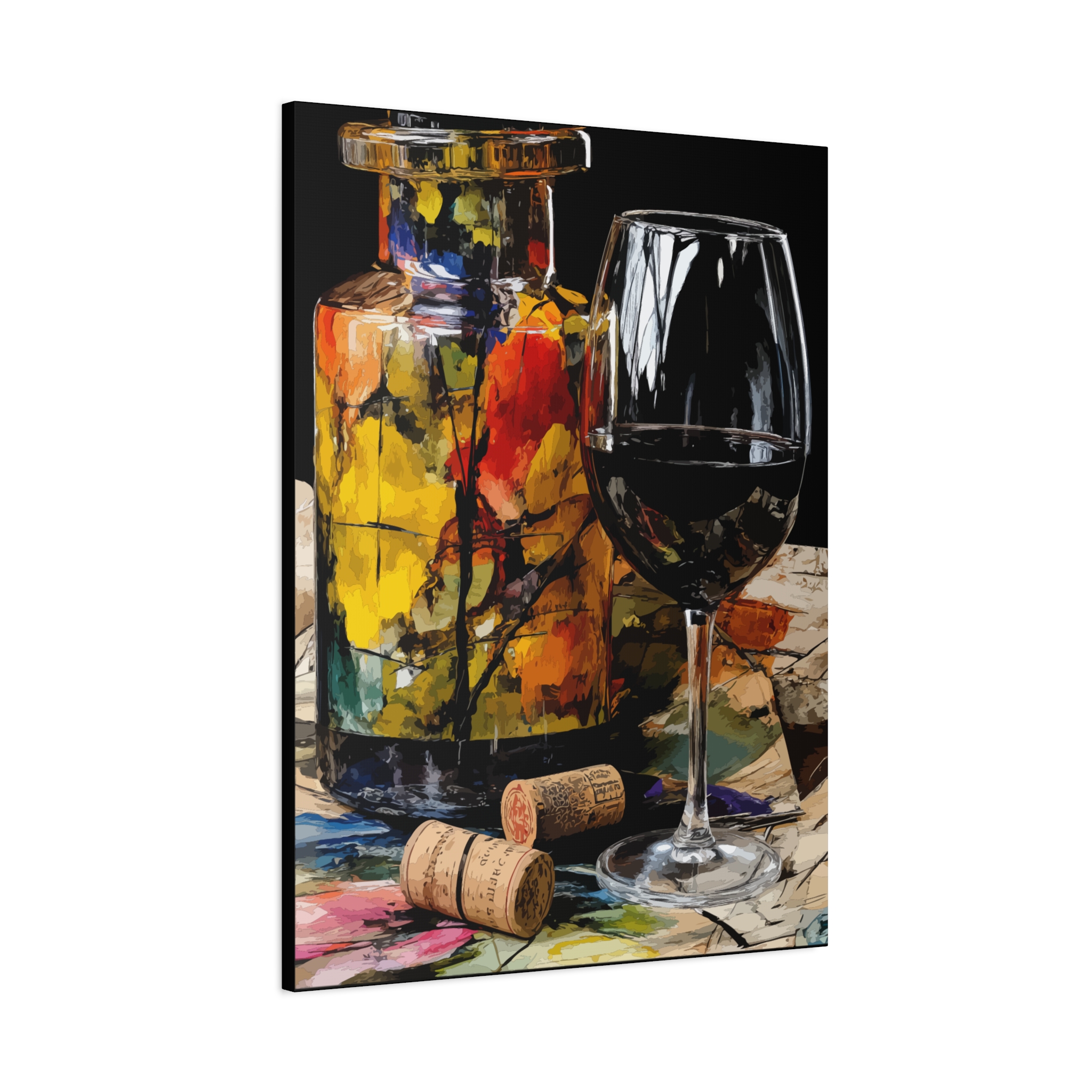Wine Lover's Canvas Art - Vibrant Still Life Decor - Image 6