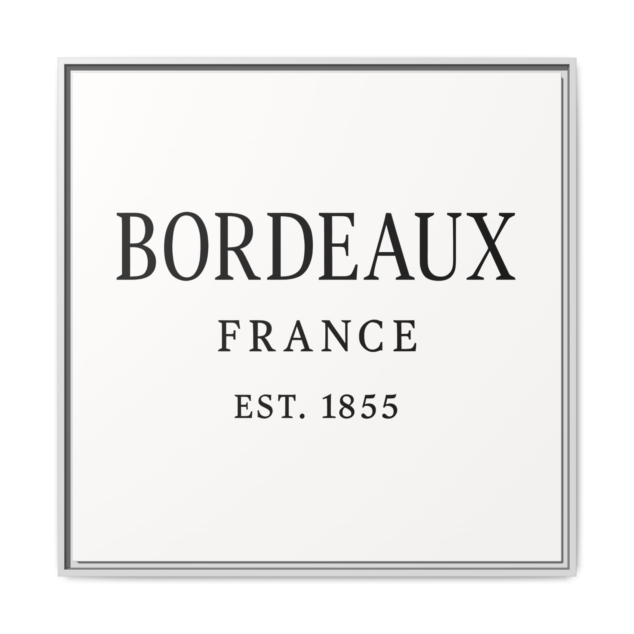 Bordeaux France Wine Region Typography Print – Black and White Vintage-Style Canvas Wall Art, Framed Winery Decor - Image 33