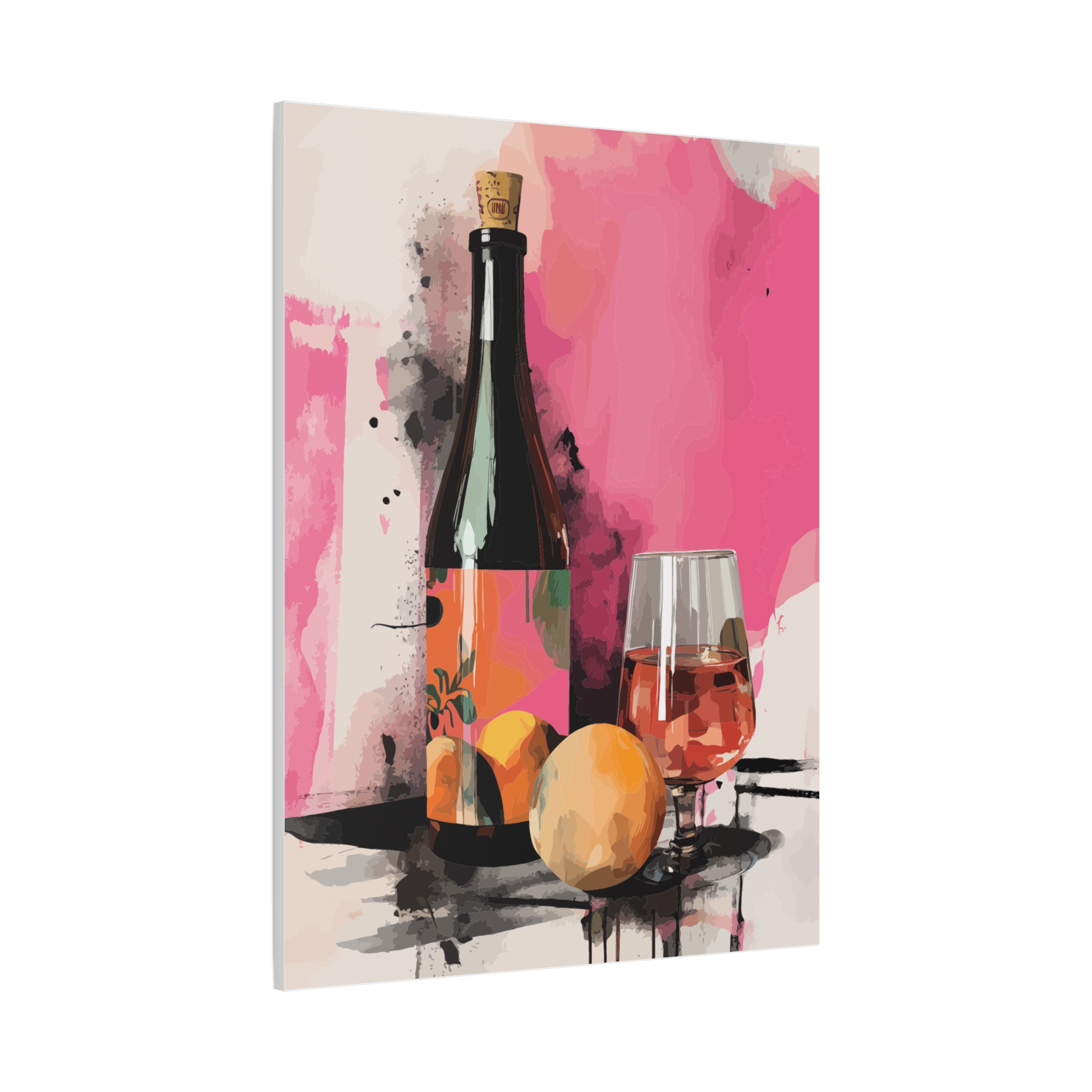 Vibrant Wine & Citrus Art Canvas Print - Modern Home Decor - Image 10