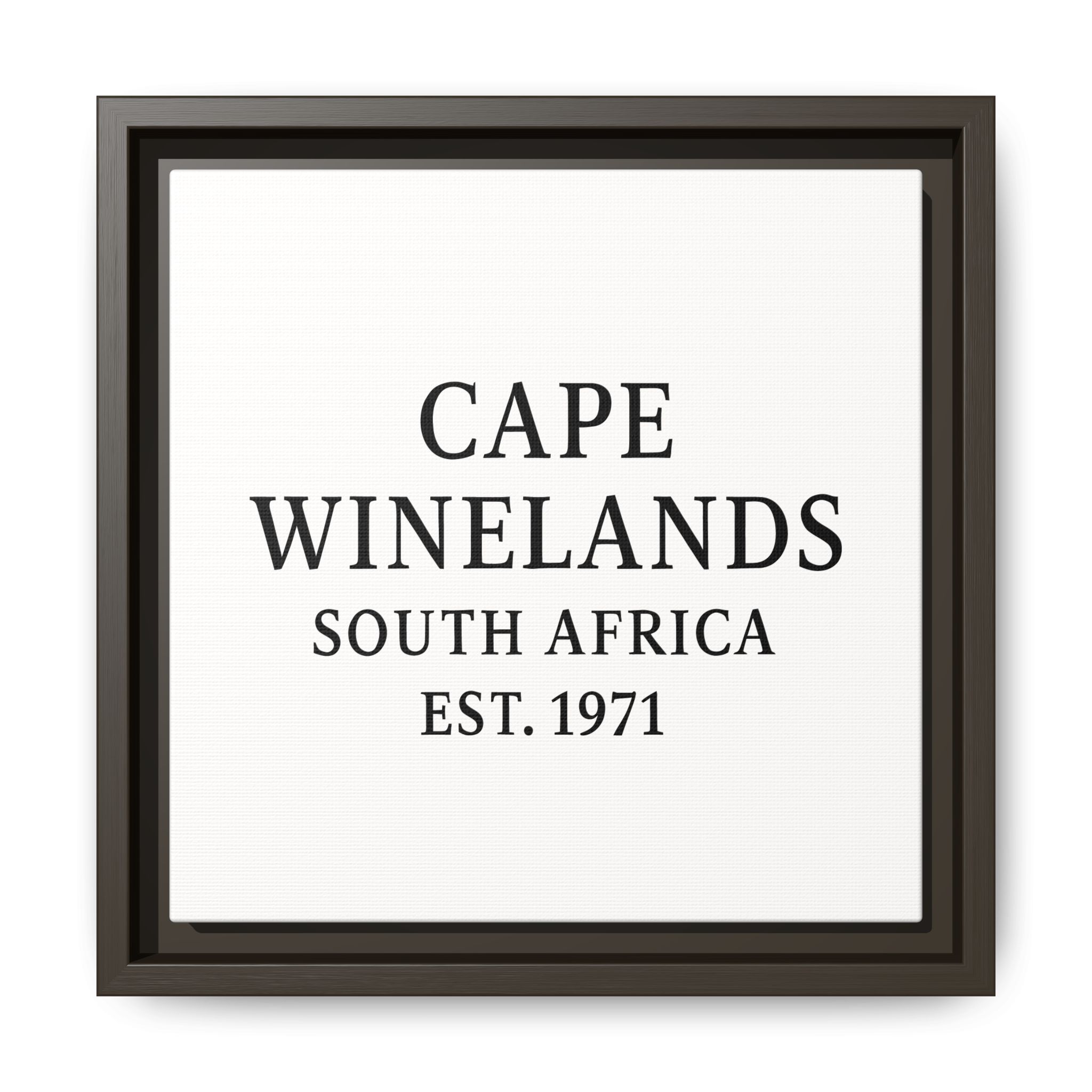 Framed Matte Canvas Art - Cape Winelands, South Africa - EST. 1971 - Image 53