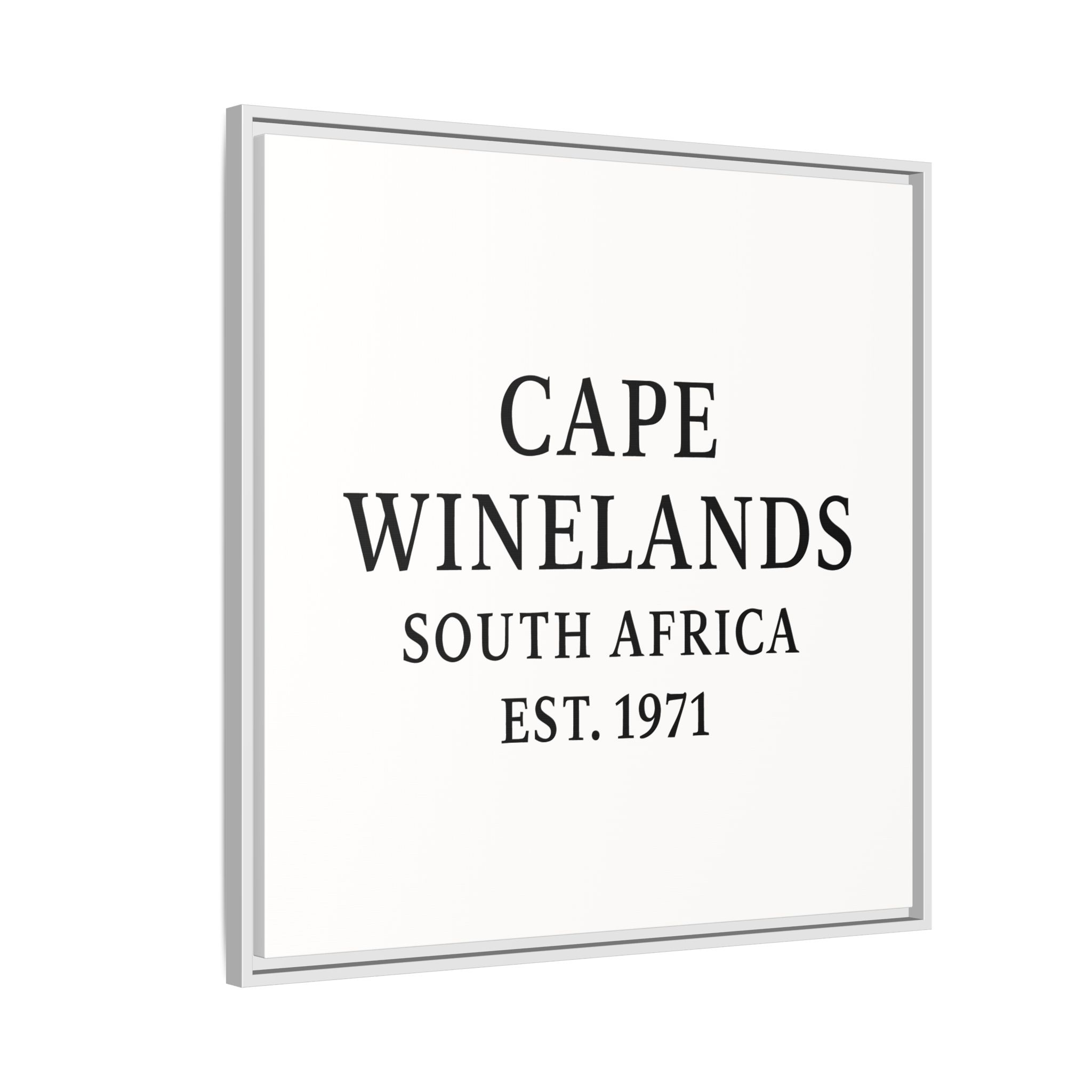 Framed Matte Canvas Art - Cape Winelands, South Africa - EST. 1971 - Image 106