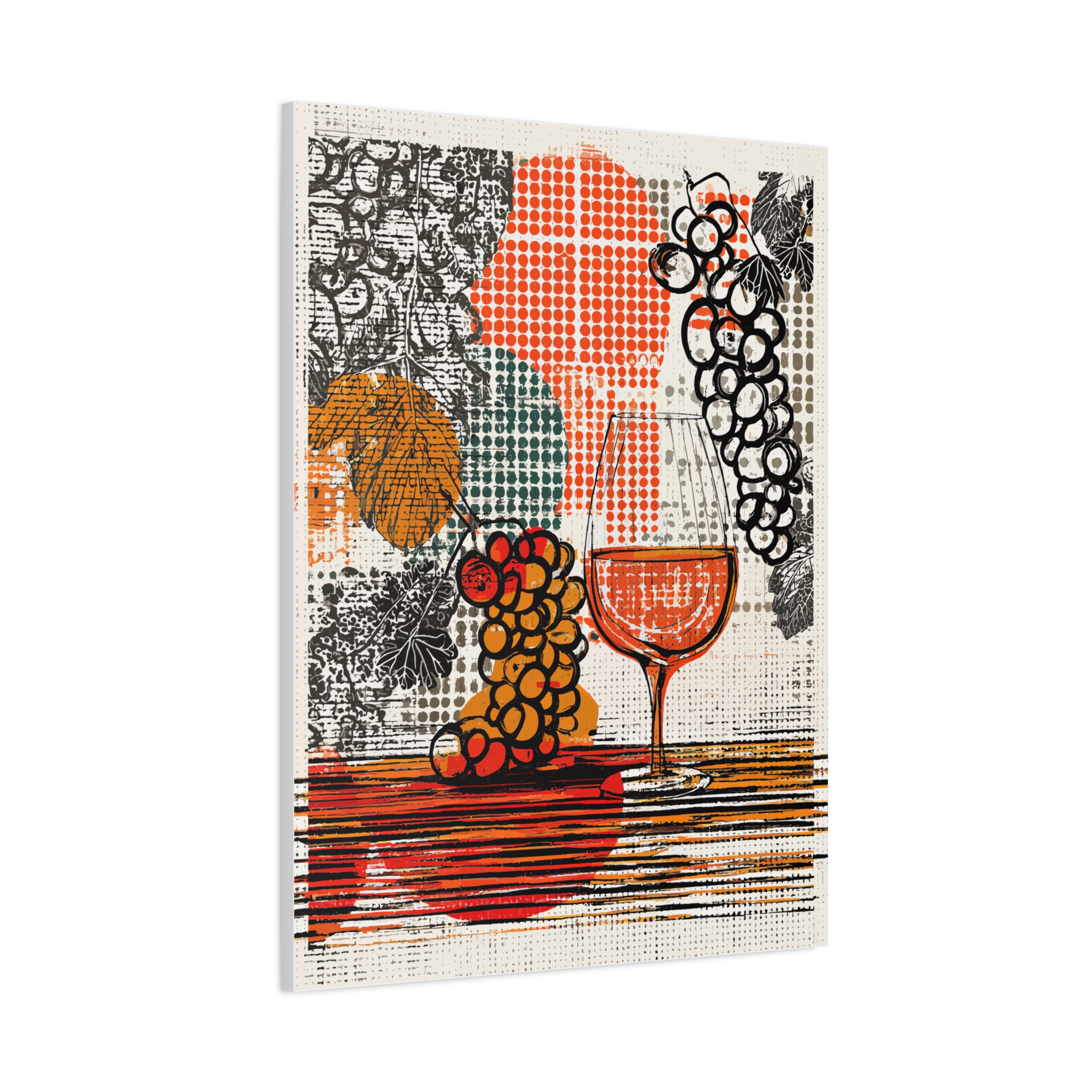 Artistic Fruit and Wine Canvas Print - 1.25 Inch Stretched Artwork - Image 6
