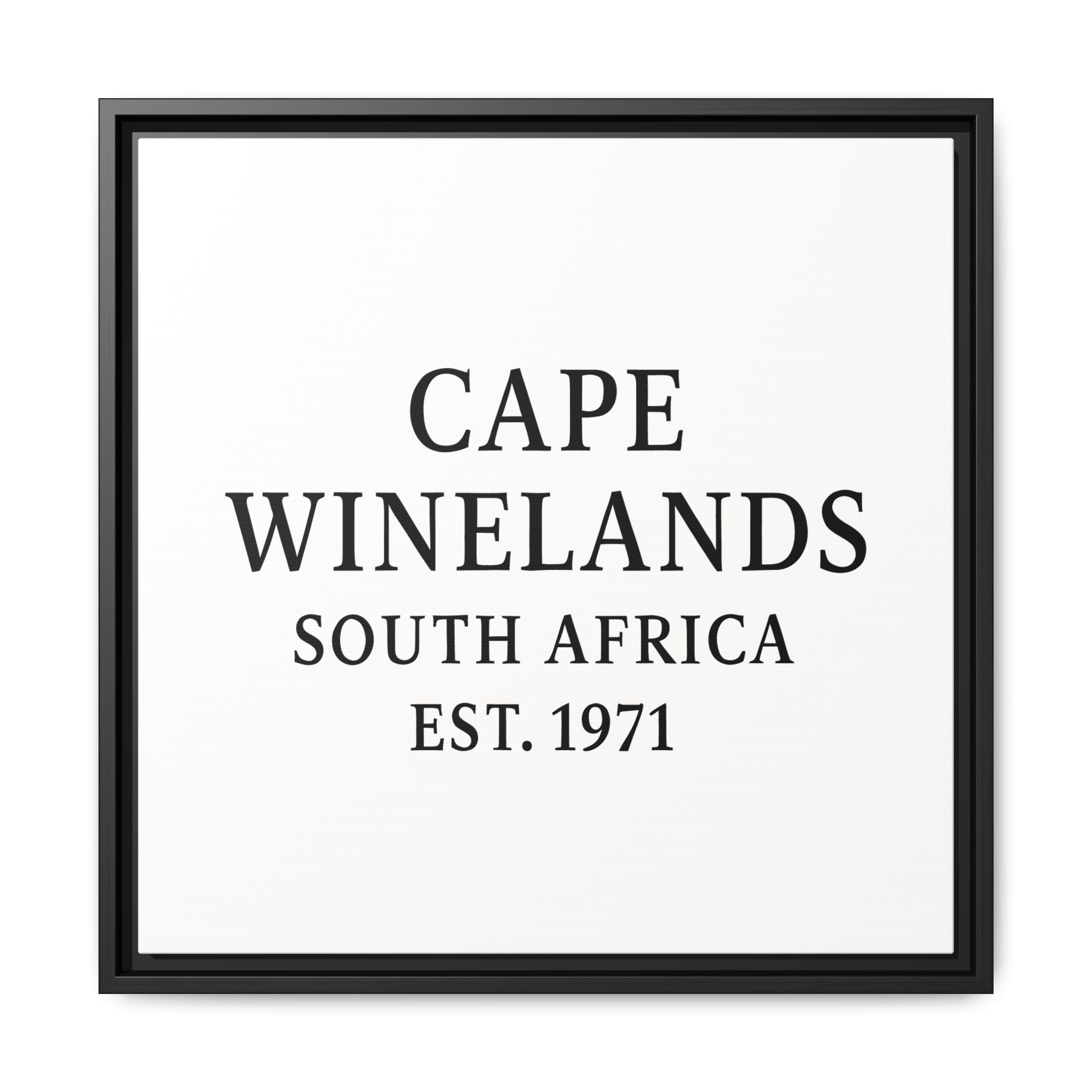 Framed Matte Canvas Art - Cape Winelands, South Africa - EST. 1971 - Image 85
