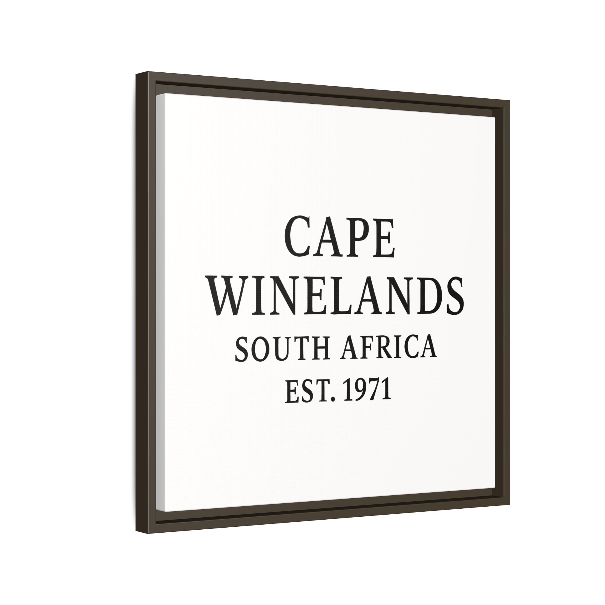 Framed Matte Canvas Art - Cape Winelands, South Africa - EST. 1971 - Image 90