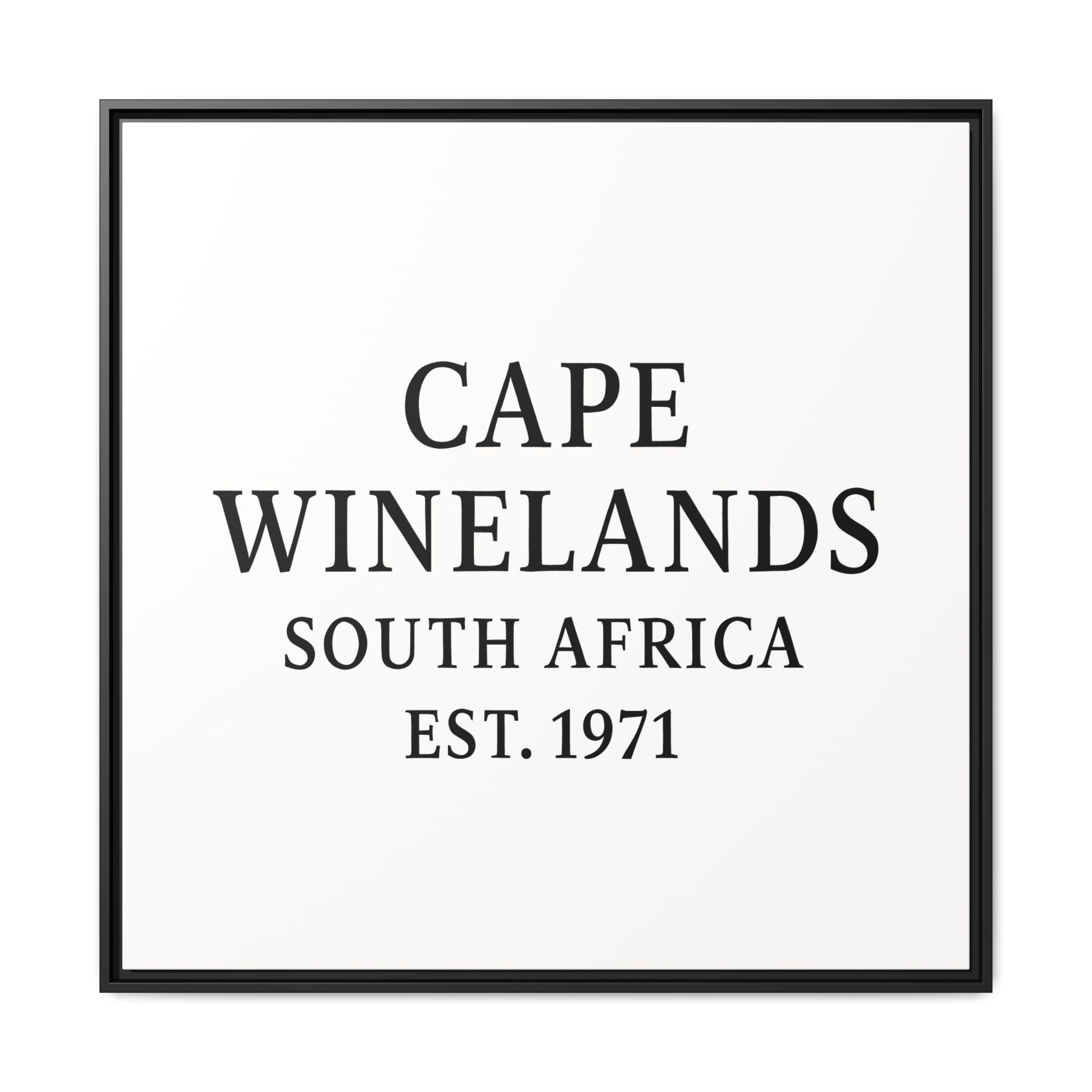 Framed Matte Canvas Art - Cape Winelands, South Africa - EST. 1971 - Image 109