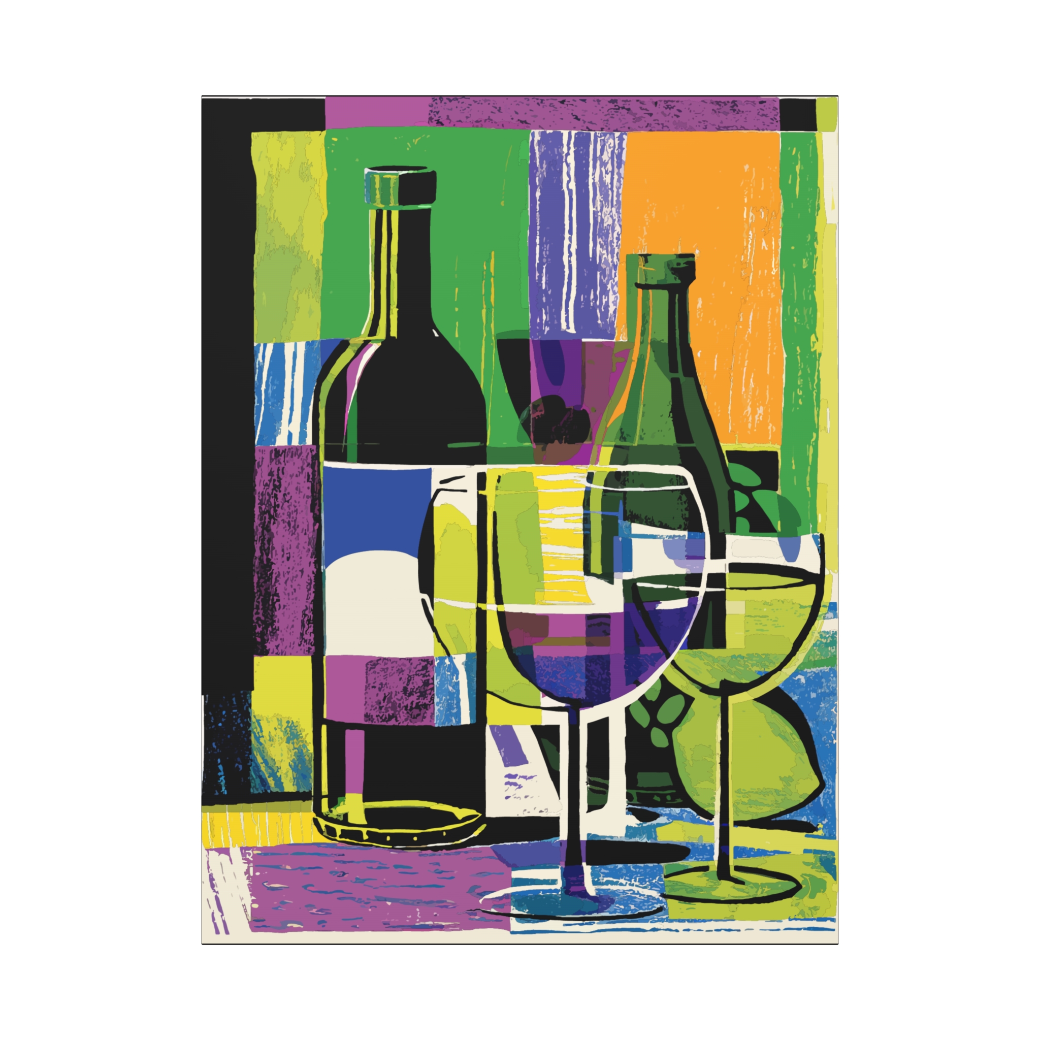 Vibrant Wine Art Canvas Print - Modern Abstract Decor - Image 9