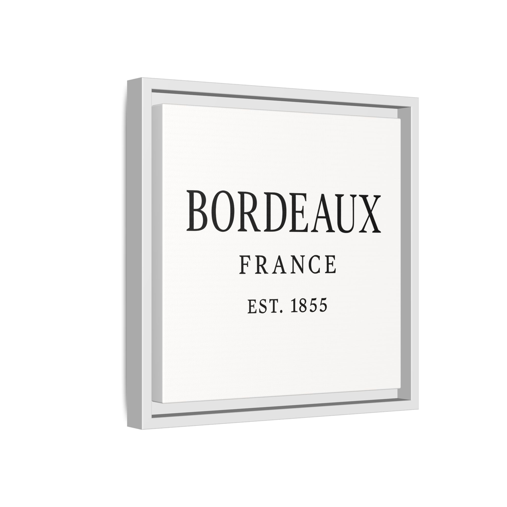 Bordeaux France Wine Region Typography Print – Black and White Vintage-Style Canvas Wall Art, Framed Winery Decor - Image 70