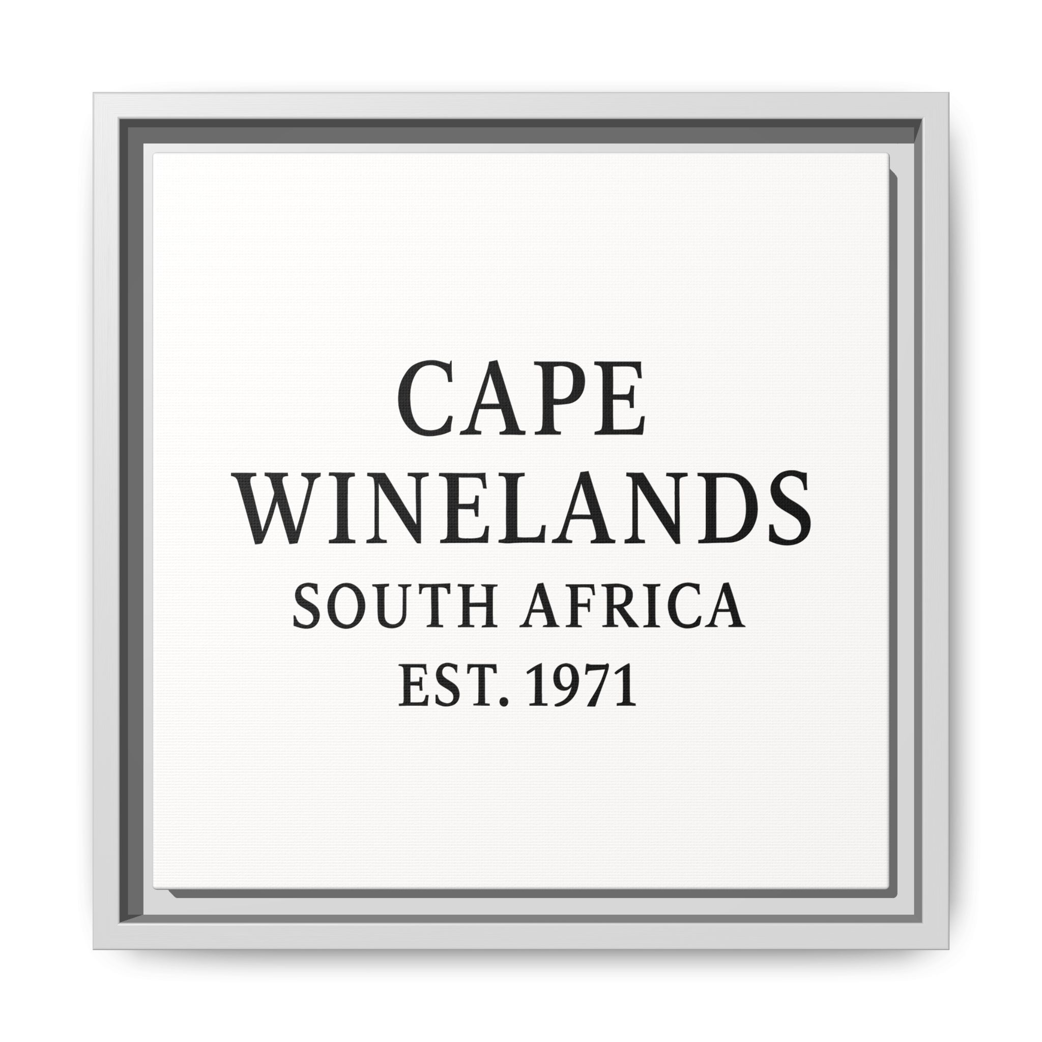 Framed Matte Canvas Art - Cape Winelands, South Africa - EST. 1971 - Image 69