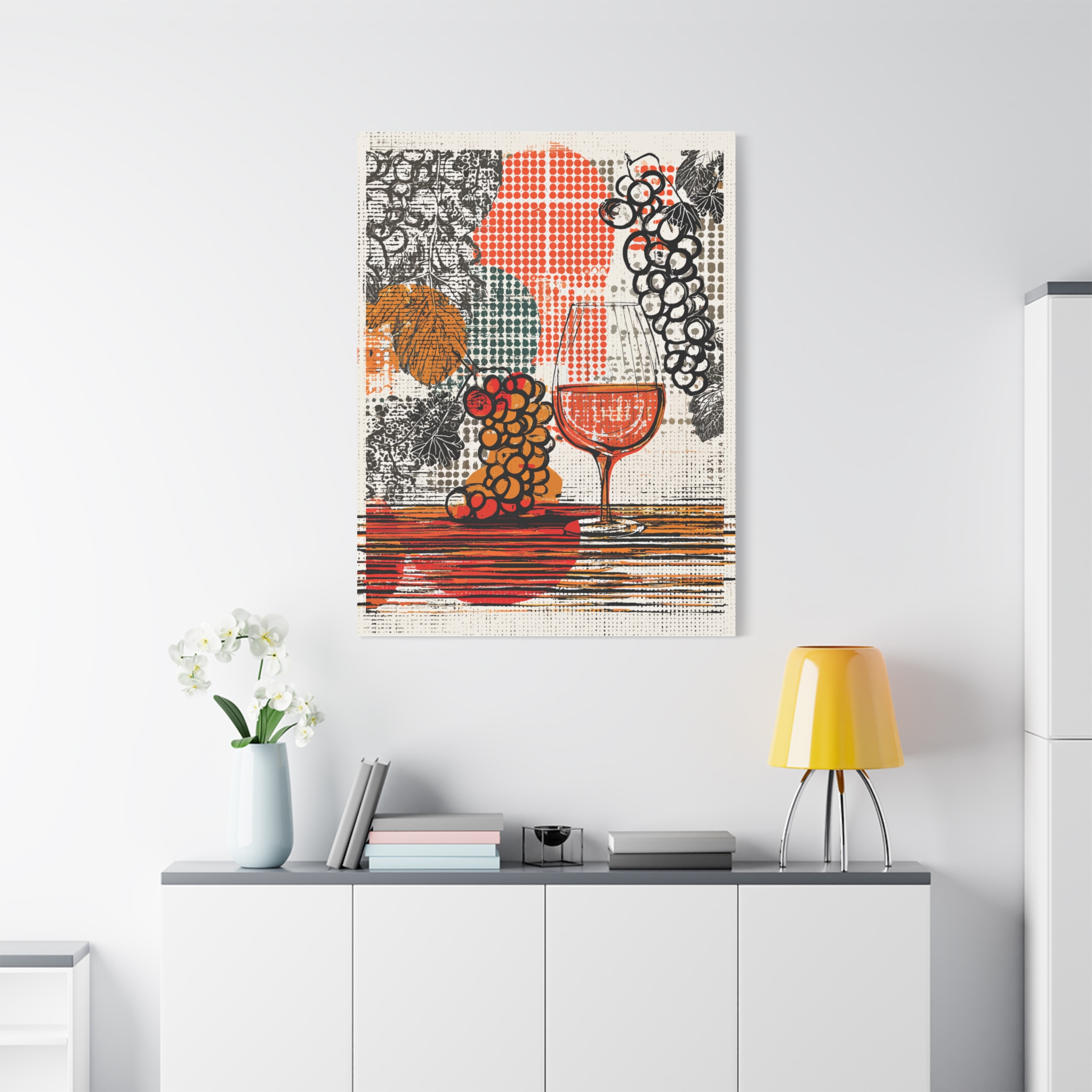 Artistic Fruit and Wine Canvas Print - 1.25 Inch Stretched Artwork - Image 11