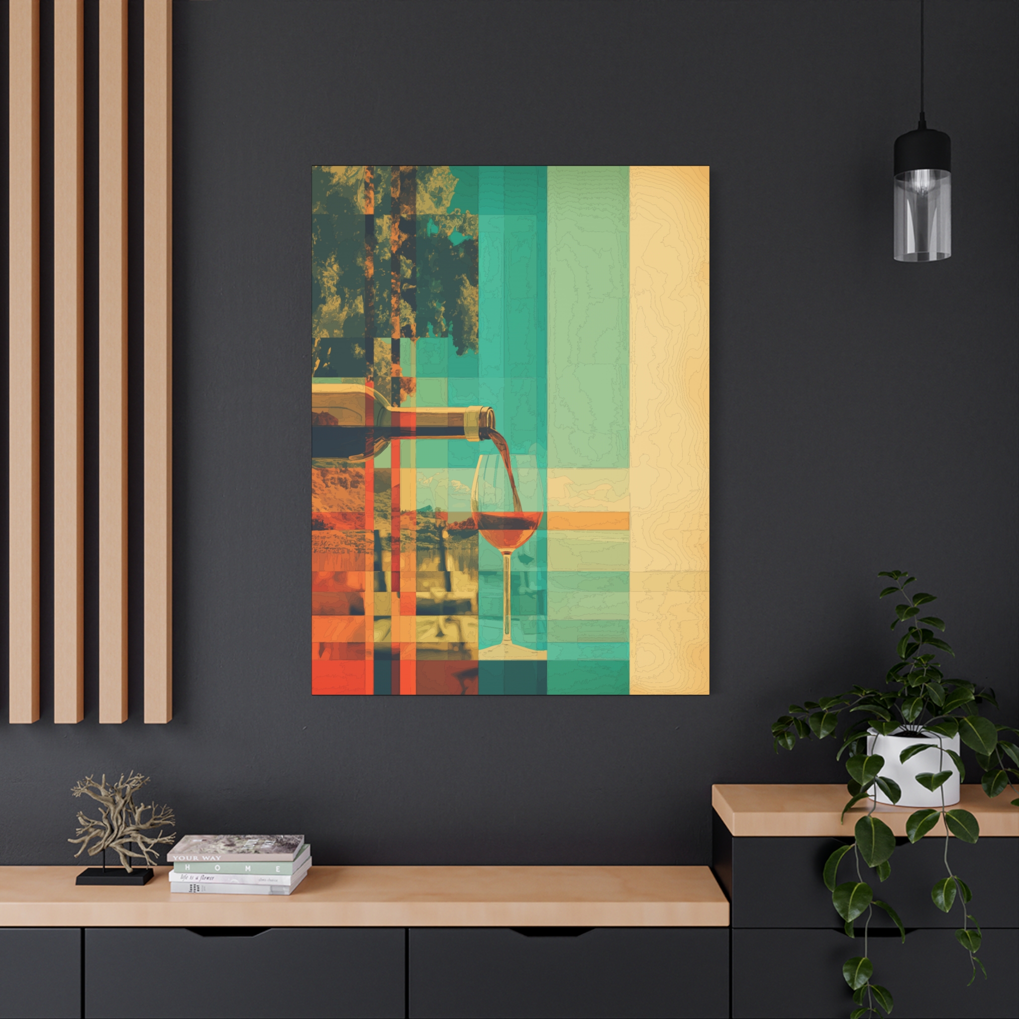 Colorful Wine Canvas Wall Art - Modern Abstract Design - Image 12