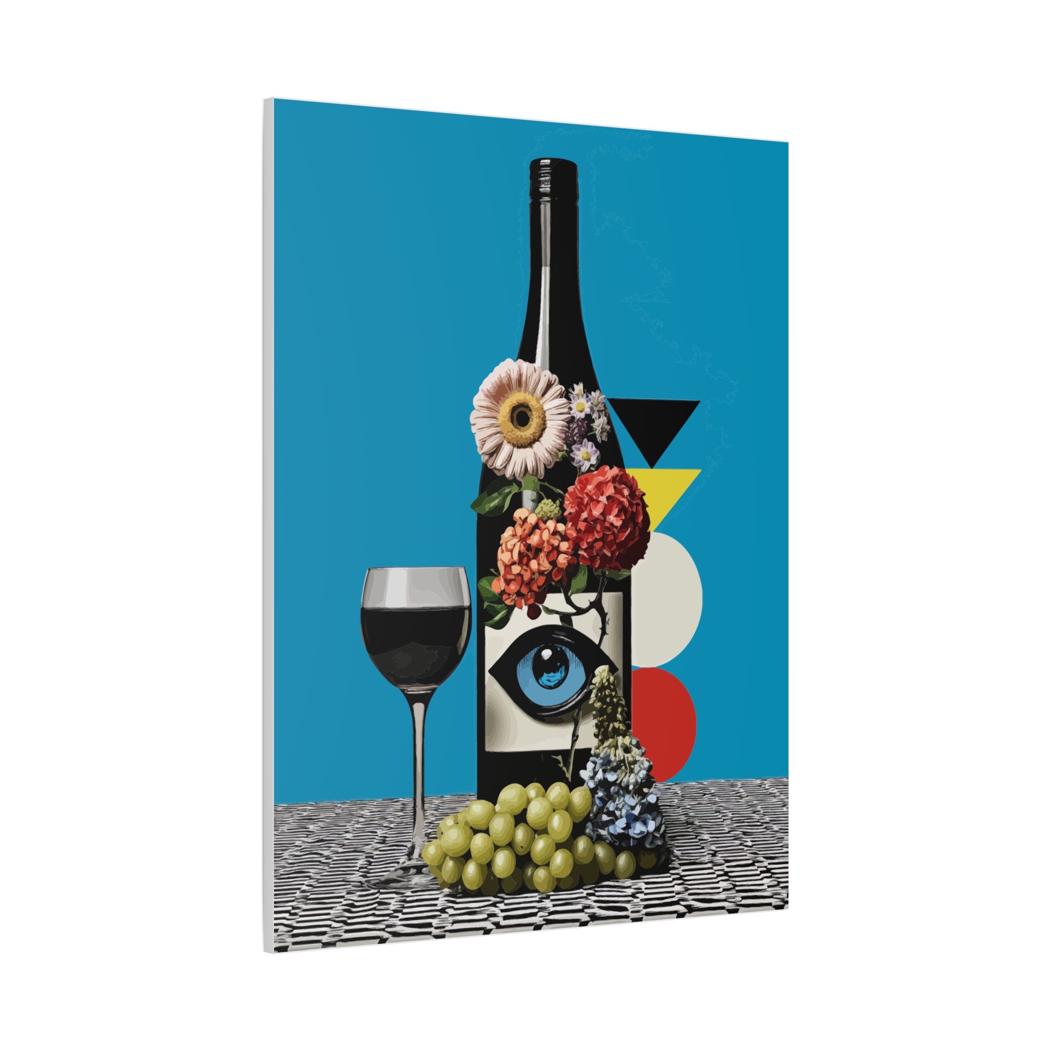 Artistic Canvas Wall Art - Vibrant Wine and Floral Design - Image 10