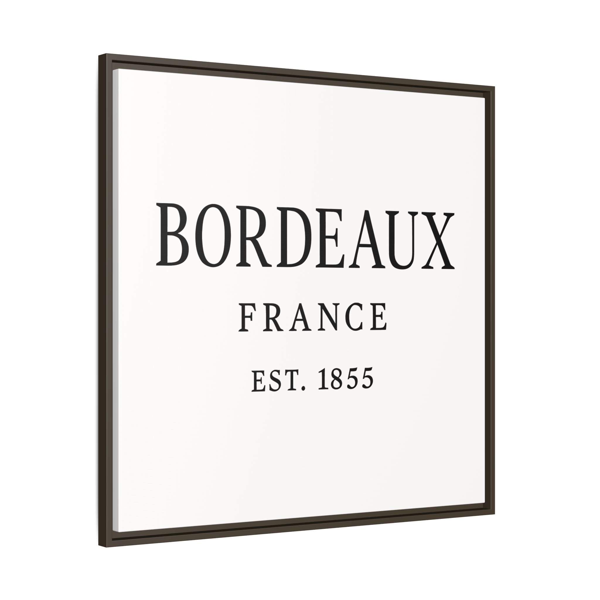 Bordeaux France Wine Region Typography Print – Black and White Vintage-Style Canvas Wall Art, Framed Winery Decor - Image 30